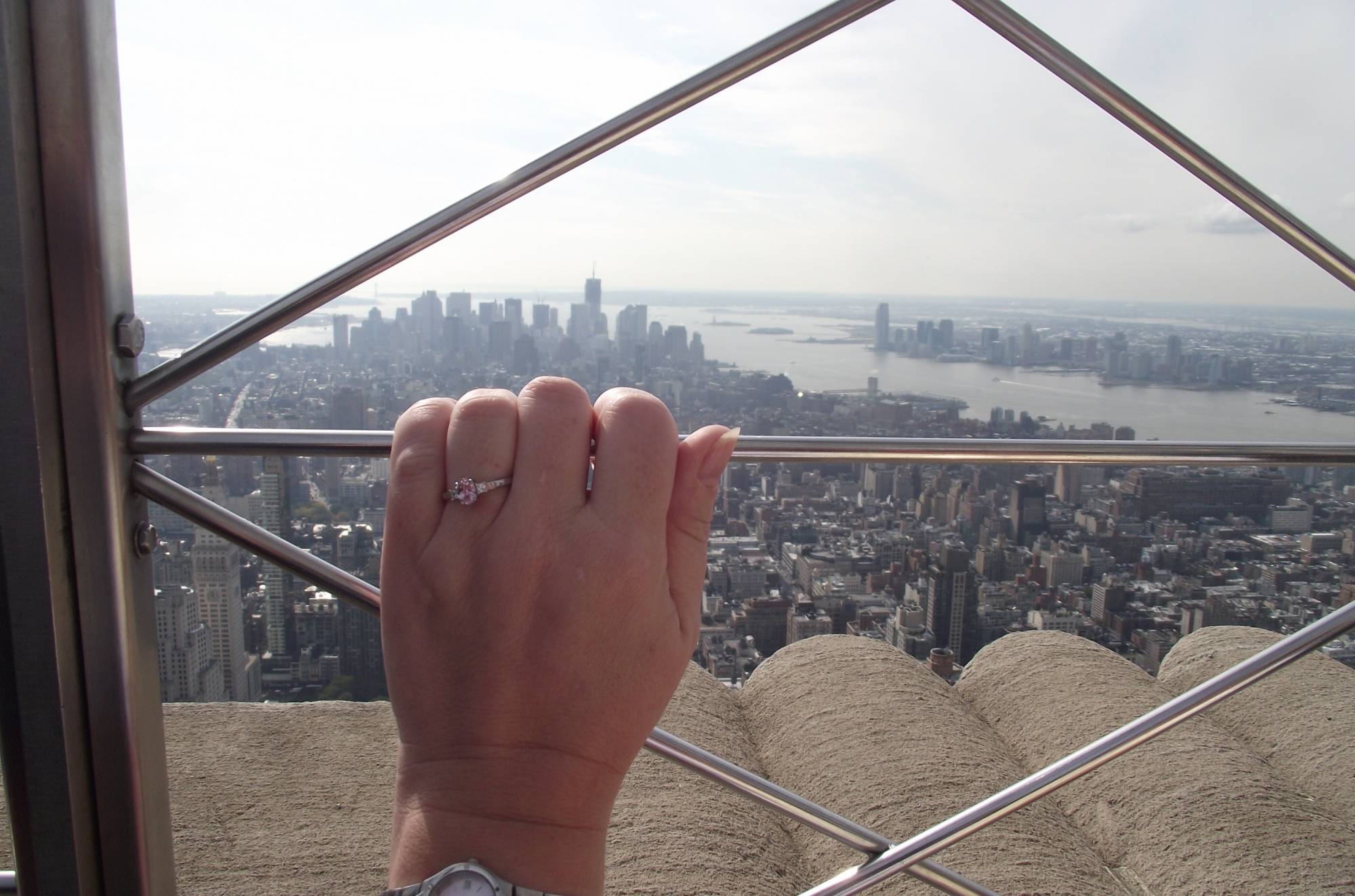Engaged at the top of the Empire State Building!