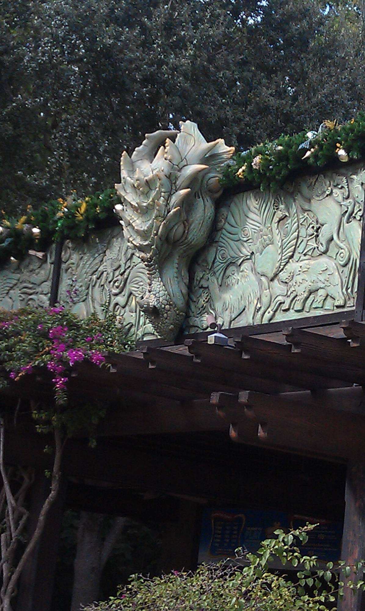 Dragon above the entry gates at Animal Kingdom Park