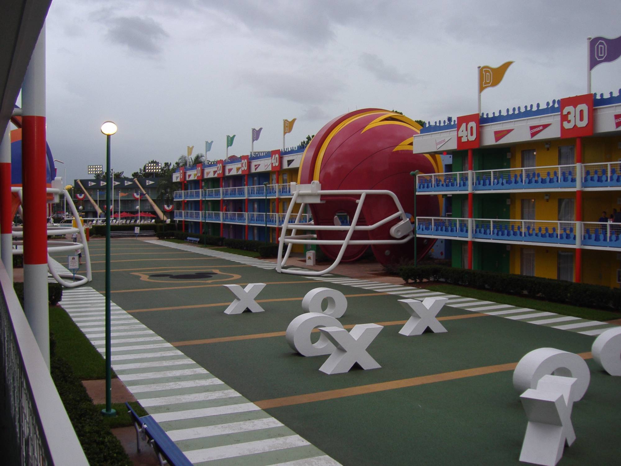All-Star Sports Football Area Outside Our Room