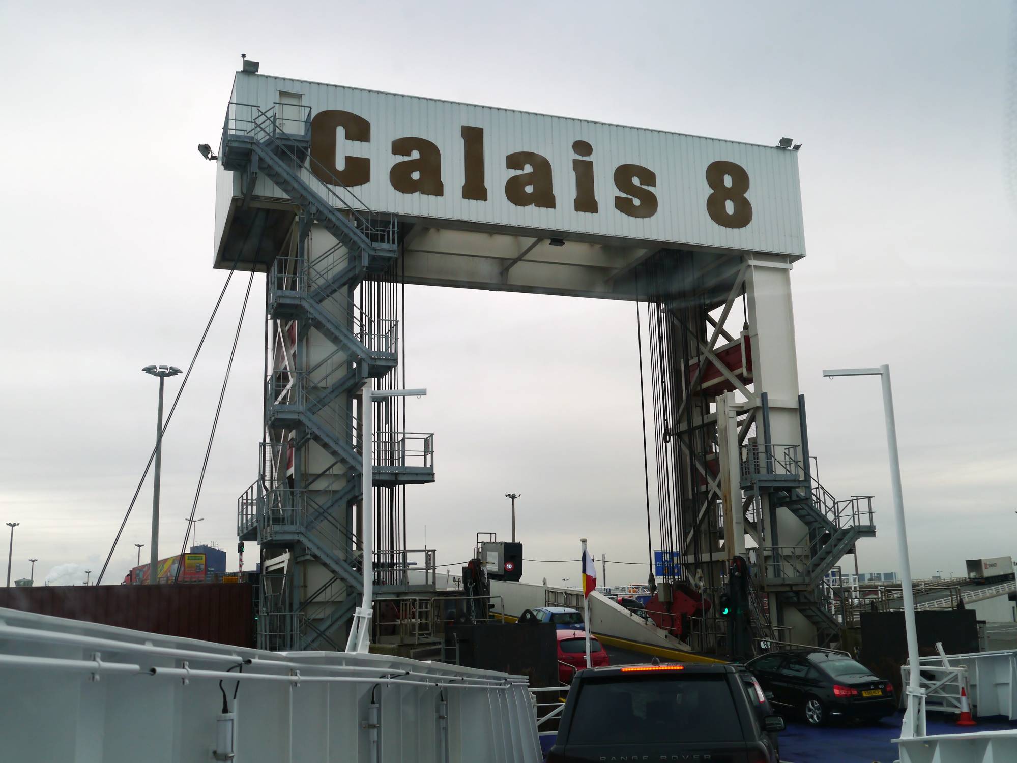 Ferry to Calais - arriving at Calais