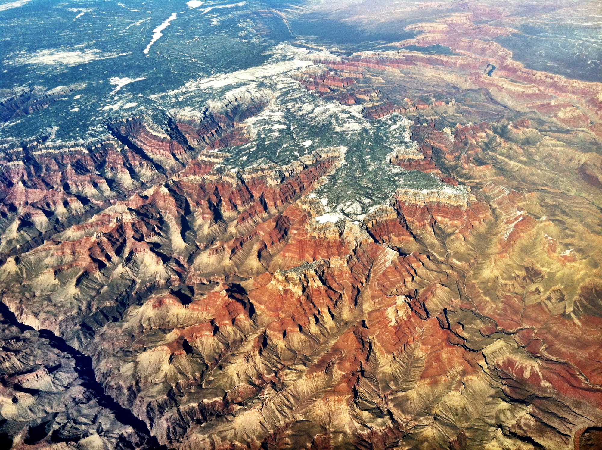 Grand Canyon Aerial Grandview Point and Cape Royal
