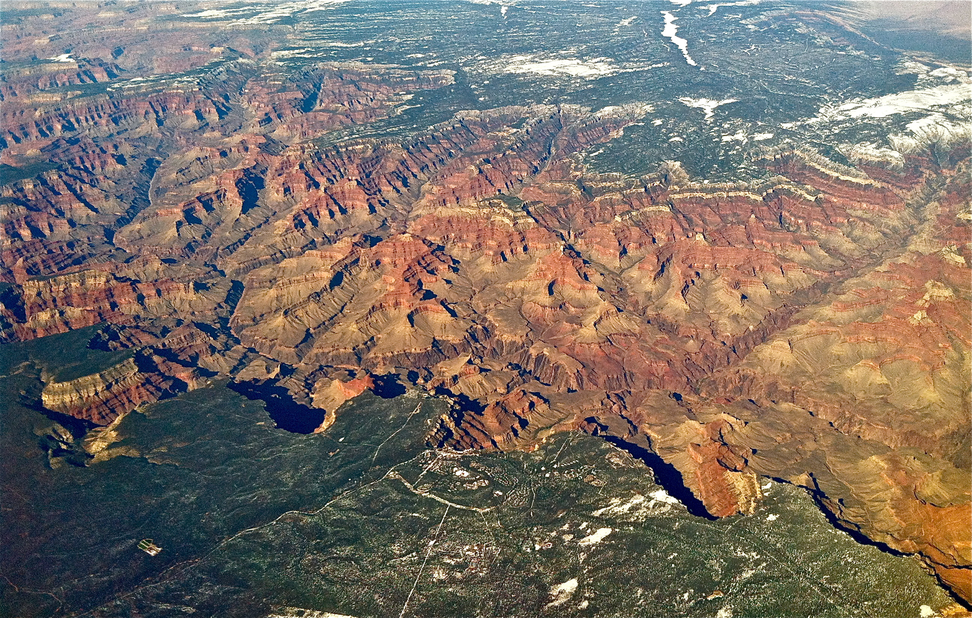 Grand Canyon Aerial Vicinity Grand Canyon Village