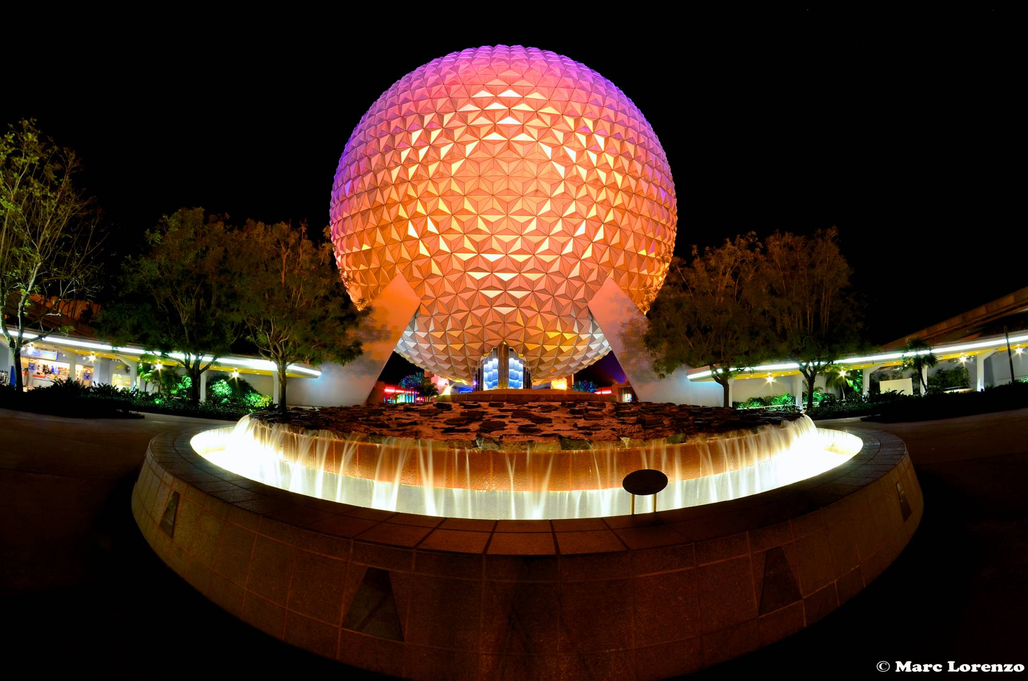 Spaceship Earth at Night