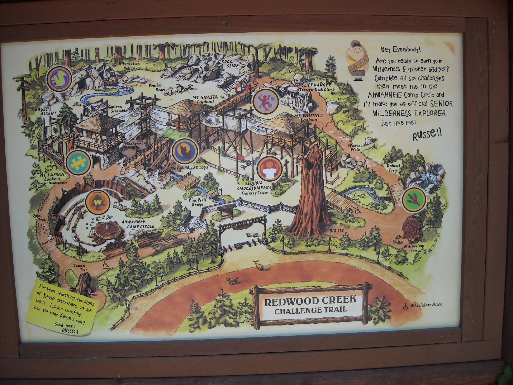Redwood Creek Challenge Trail Activity Map - Posted