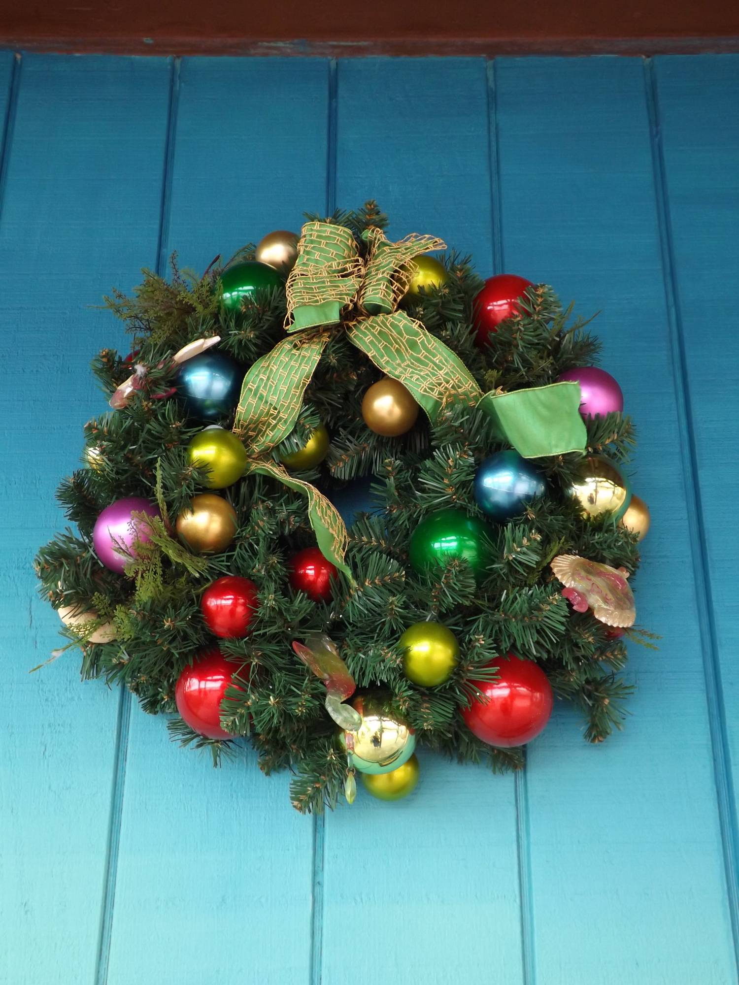 Christmas decorations on Castaway Cay