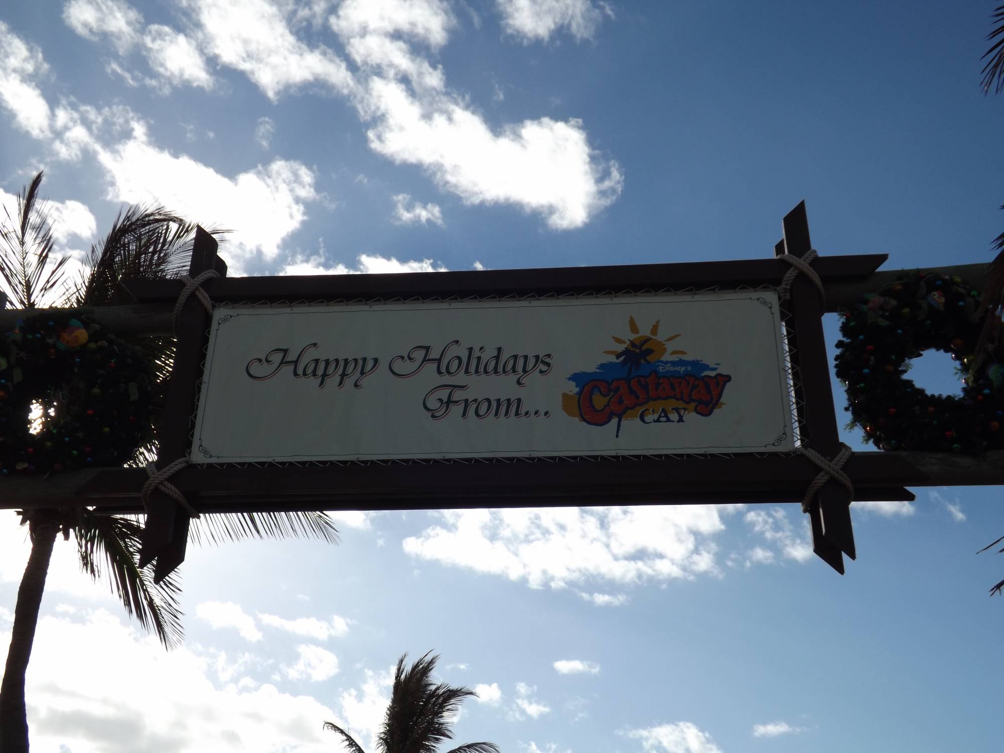 Christmas decorations on Castaway Cay