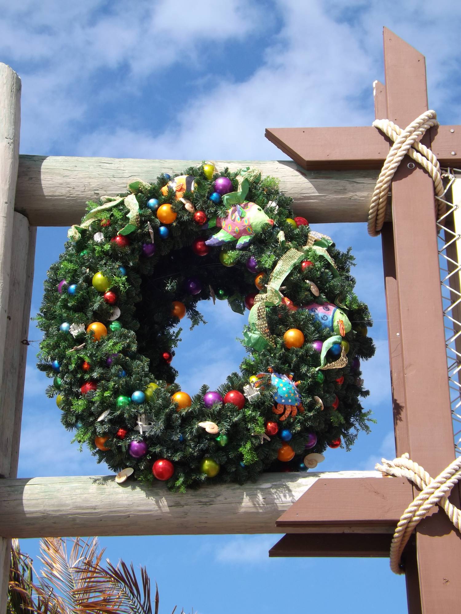 Christmas decorations on Castaway Cay