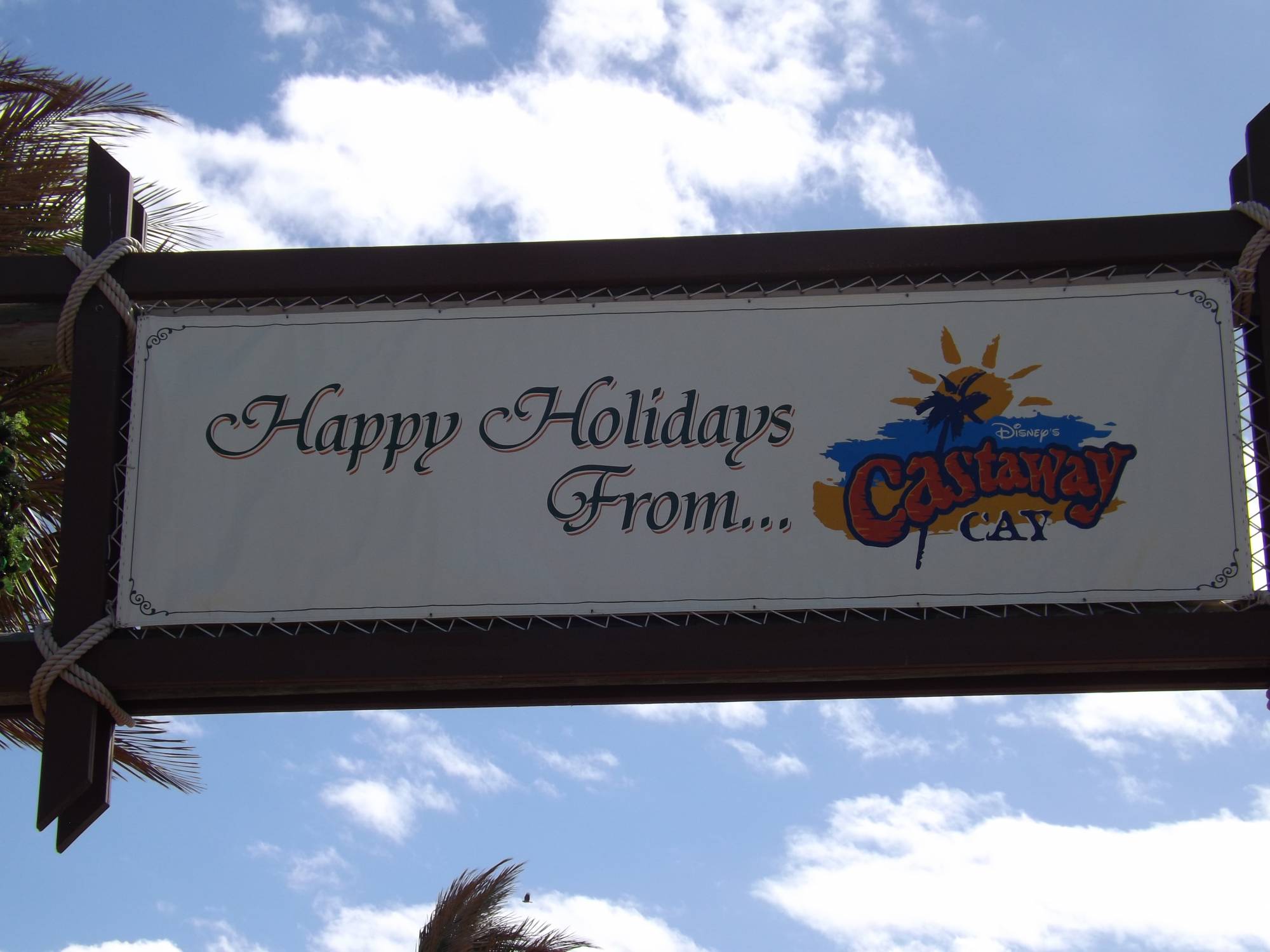 Christmas decorations on Castaway Cay