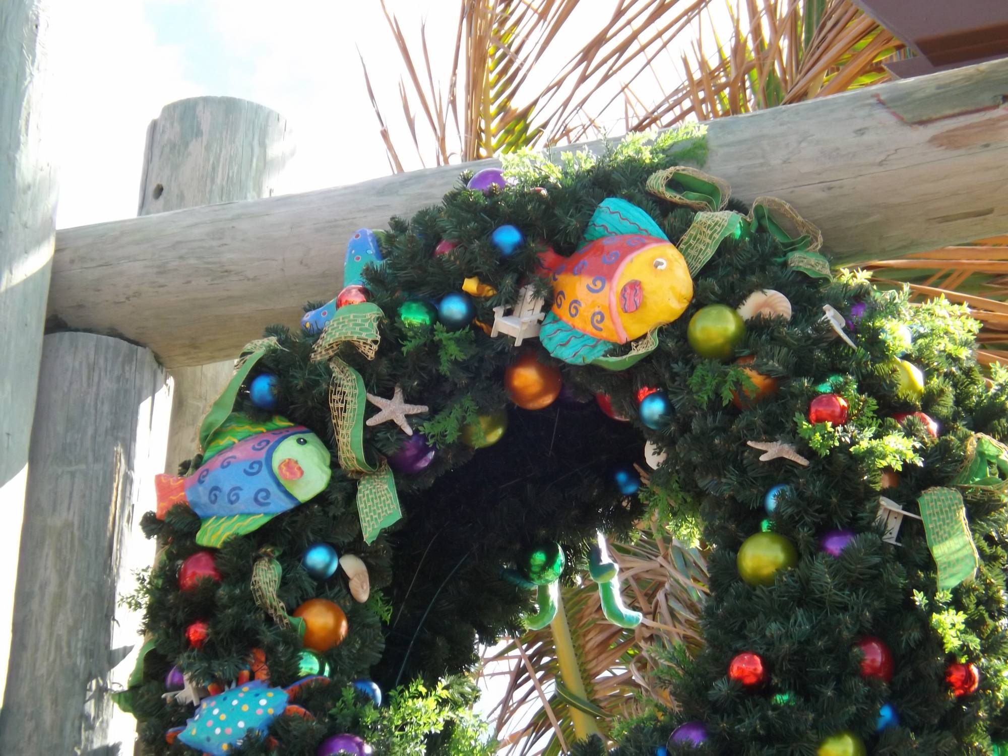 Christmas decorations on Castaway Cay