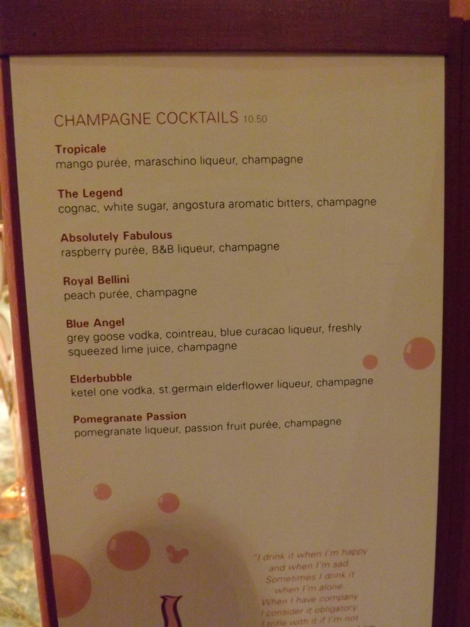 Pink Menu