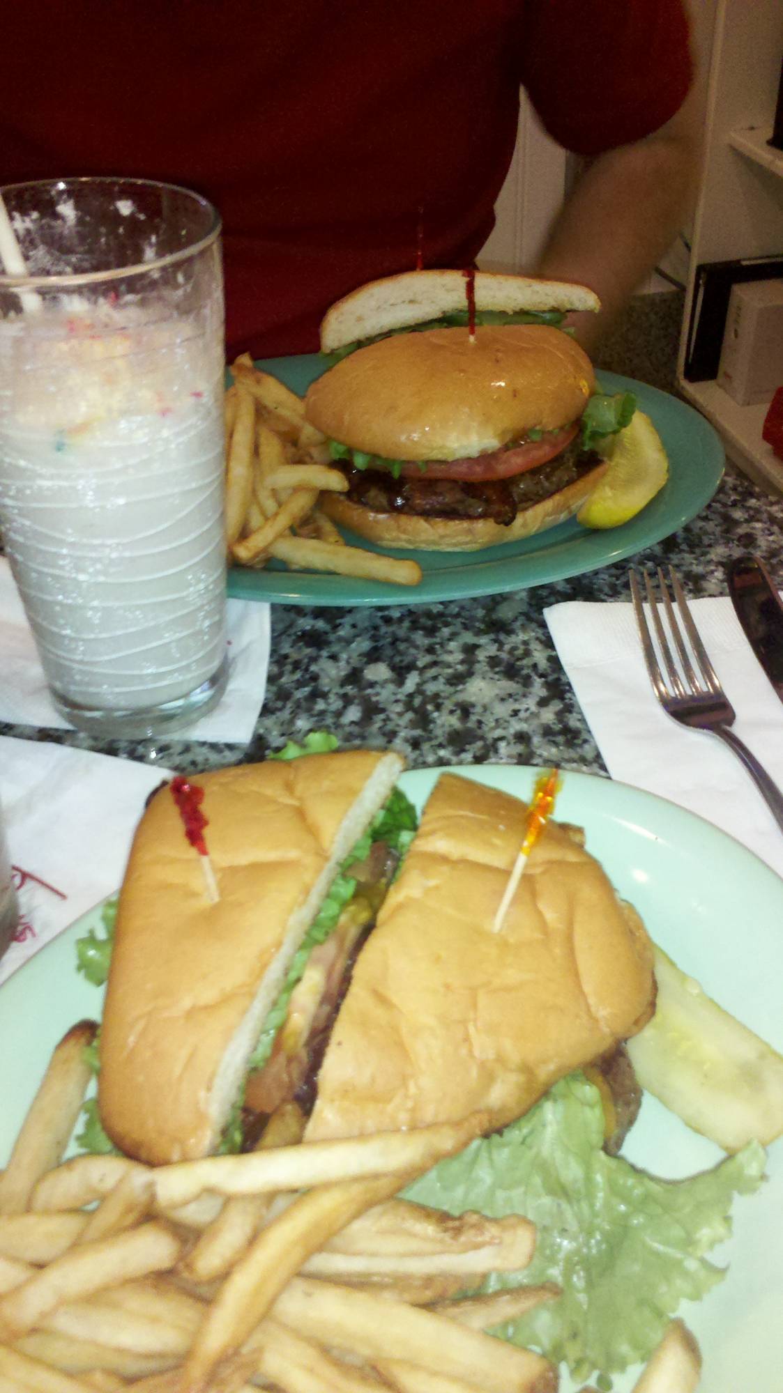 Burgers and Fries from Beaches n Cream