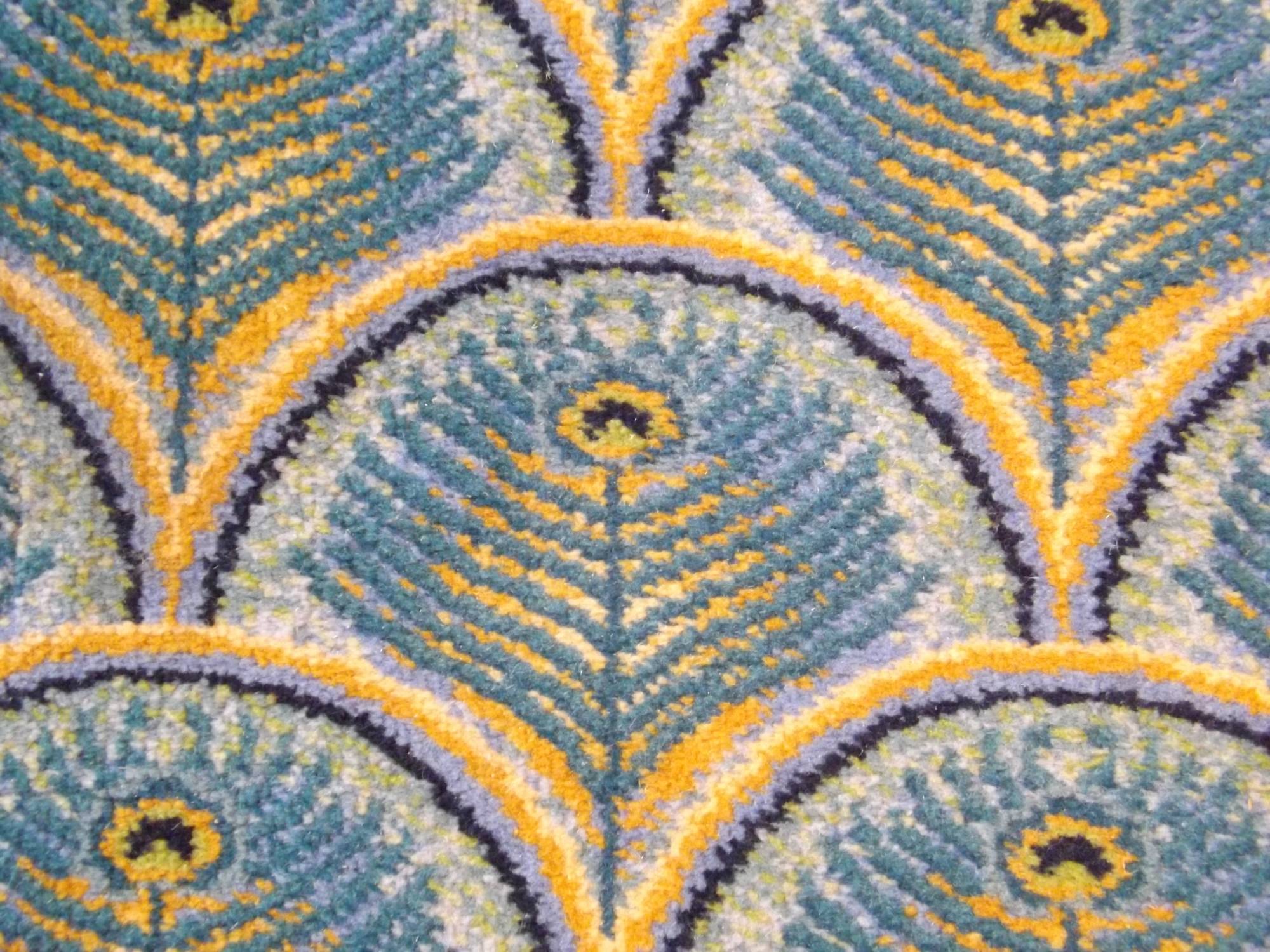 Peacock Feather Designs in carpet at Shutters
