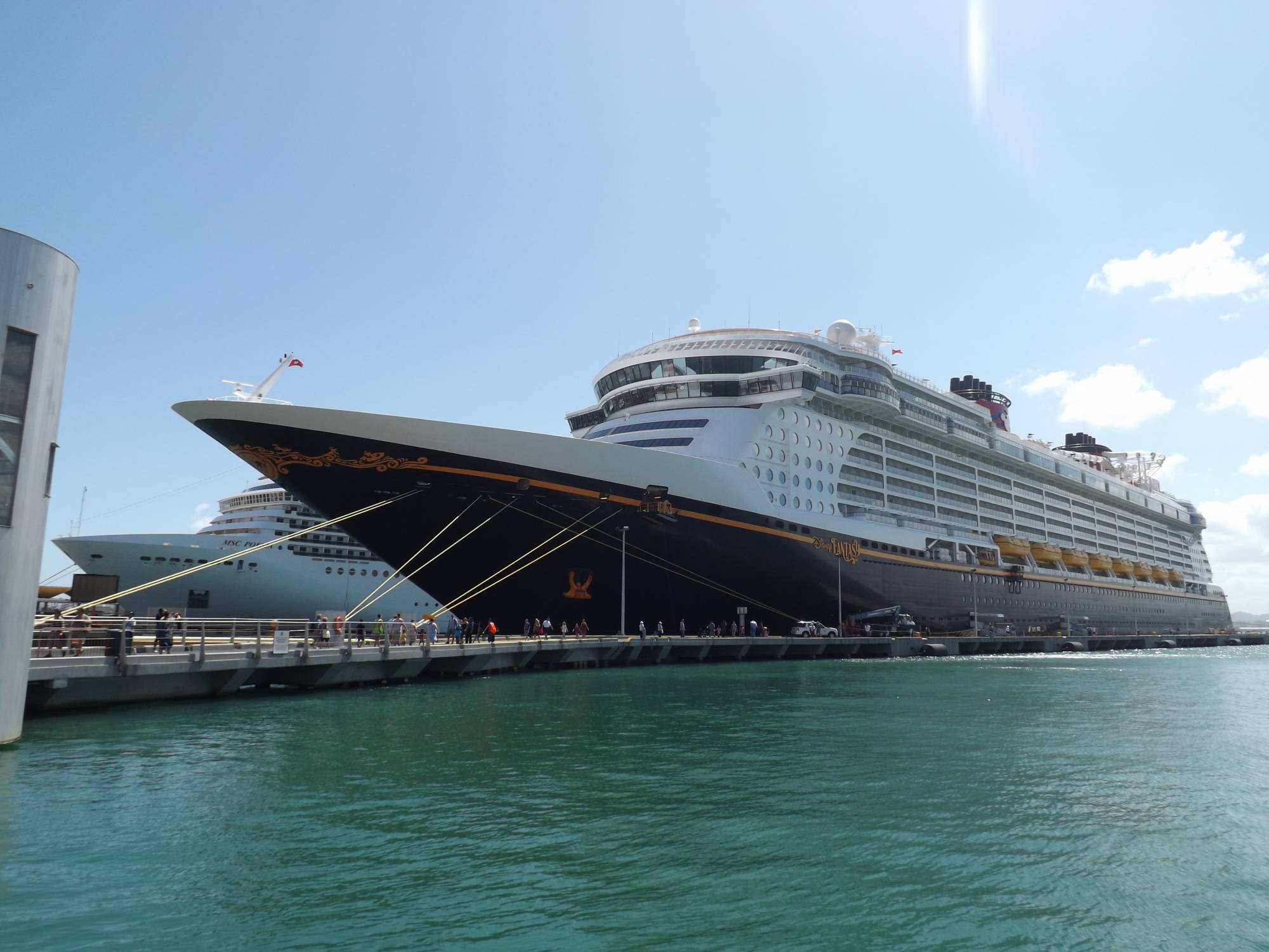 Disney Fantasy at port in Old San Juan