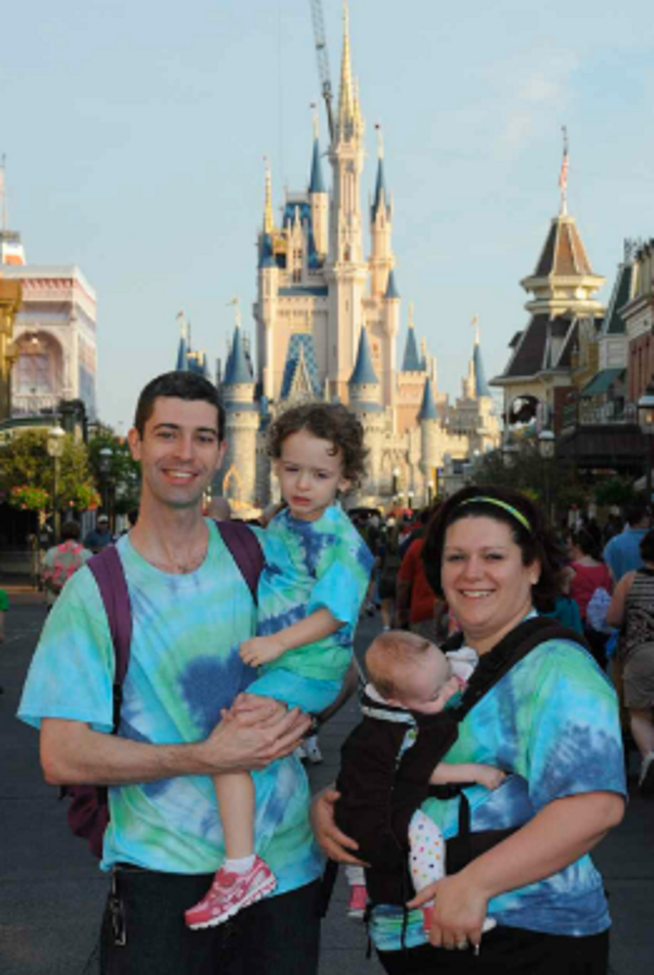 Babywearing in front of Cinderella's Castle