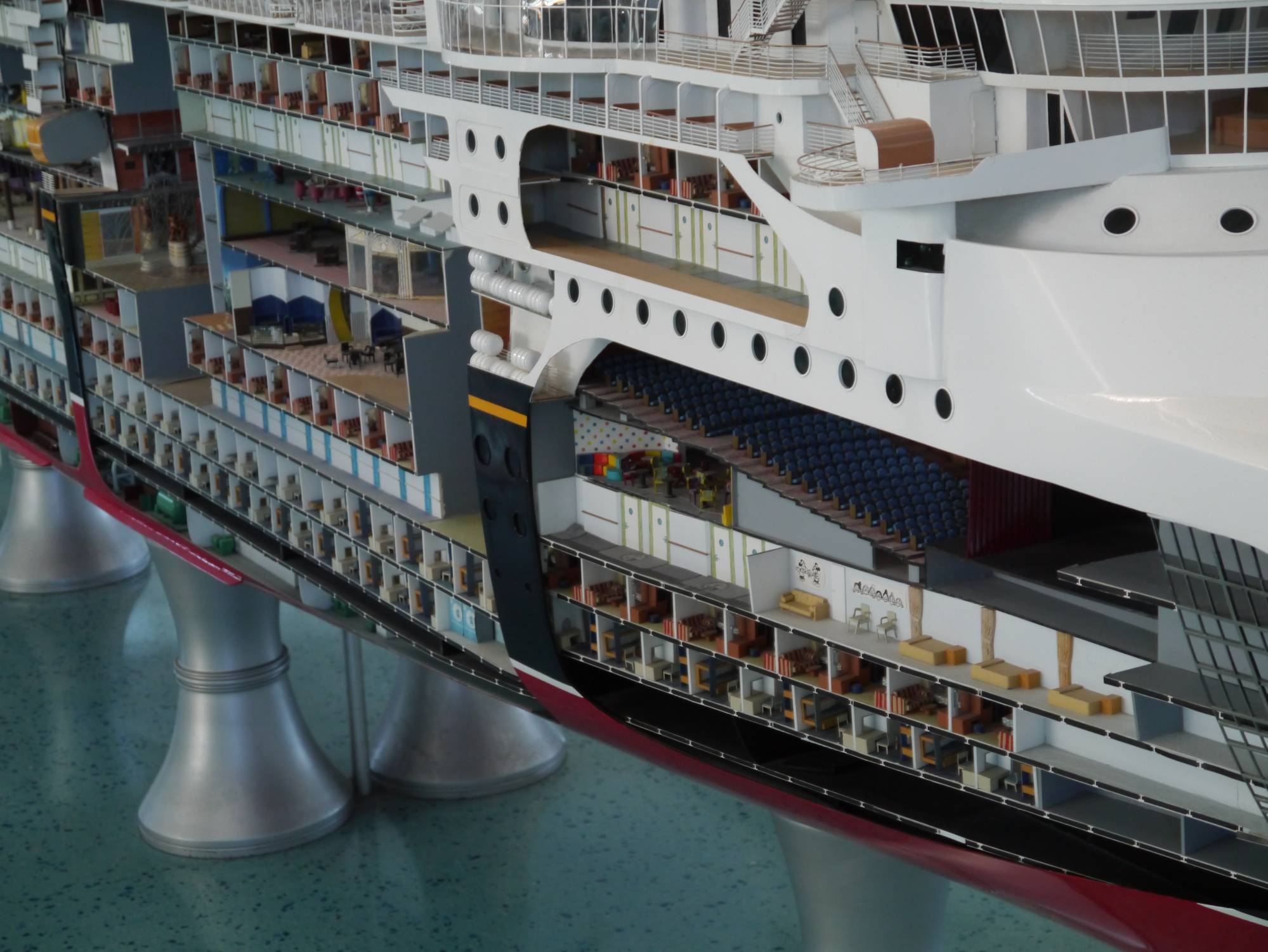 Cruise ship model in Port Canaveral