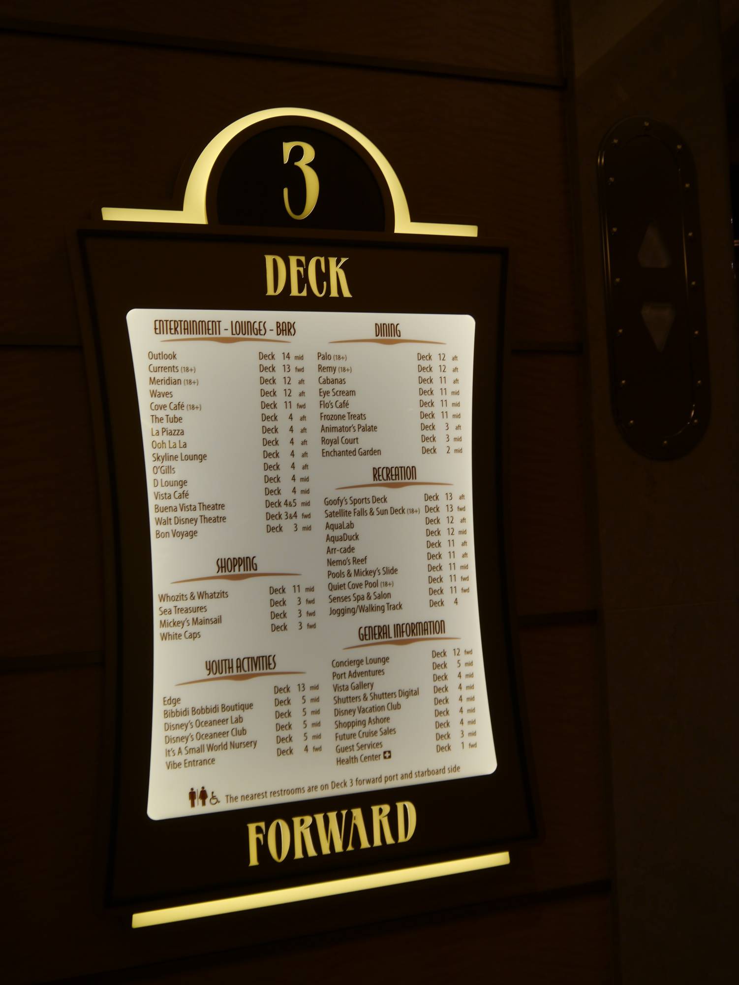 Disney Fantasy - by the elevators