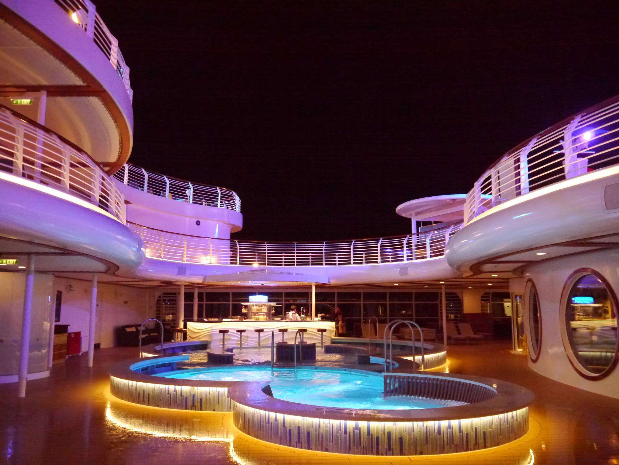 Disney Fantasy - adult pool at night