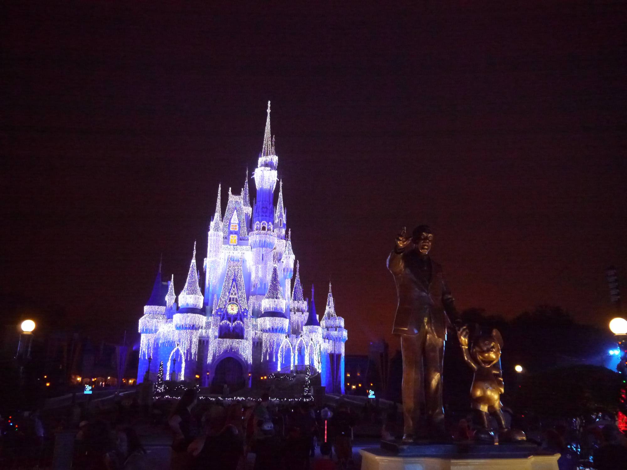 lMagic Kingdom - Cinderella's Castle iced at night