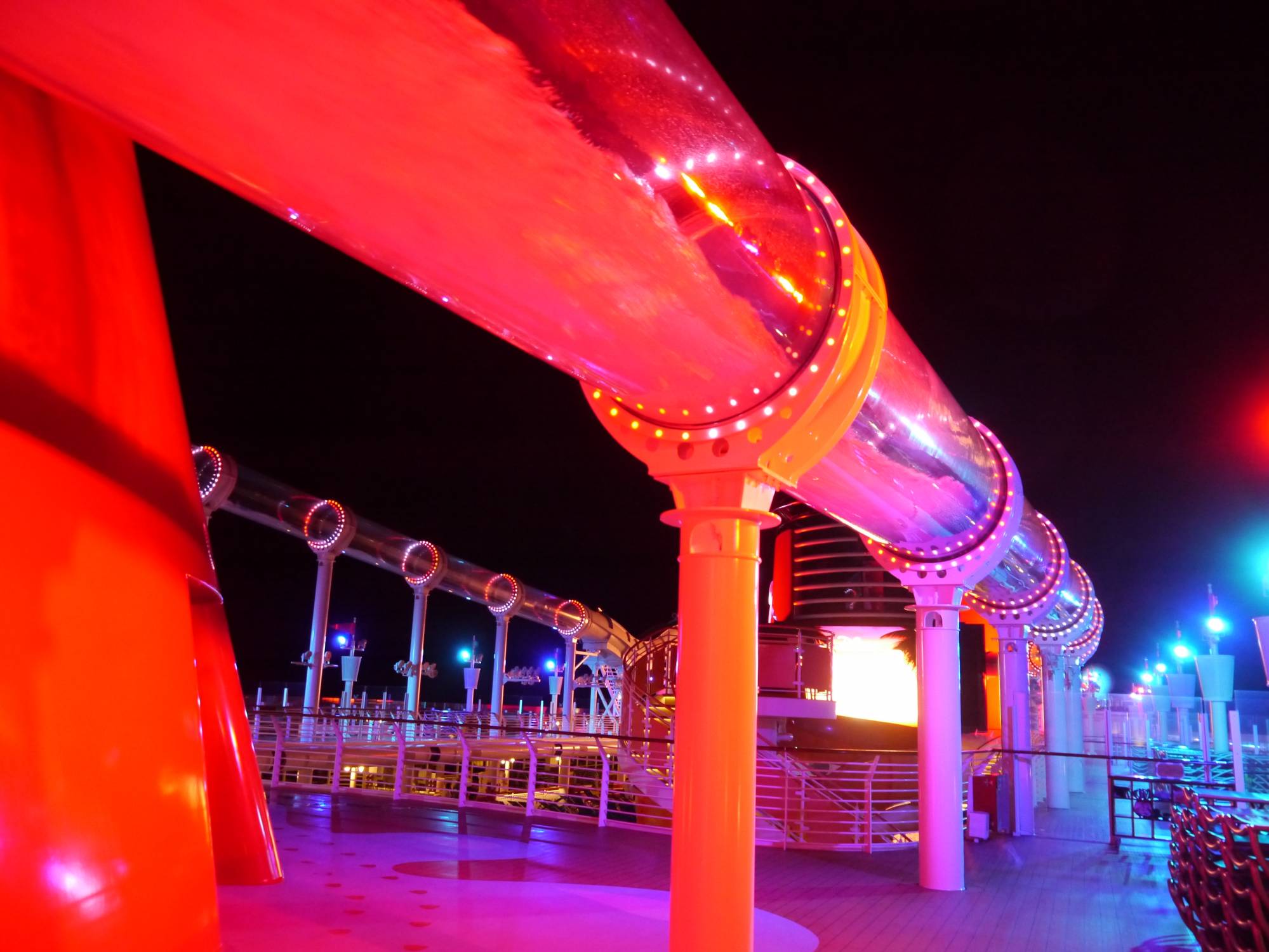 Disney Fantasy - Aquaduck at night