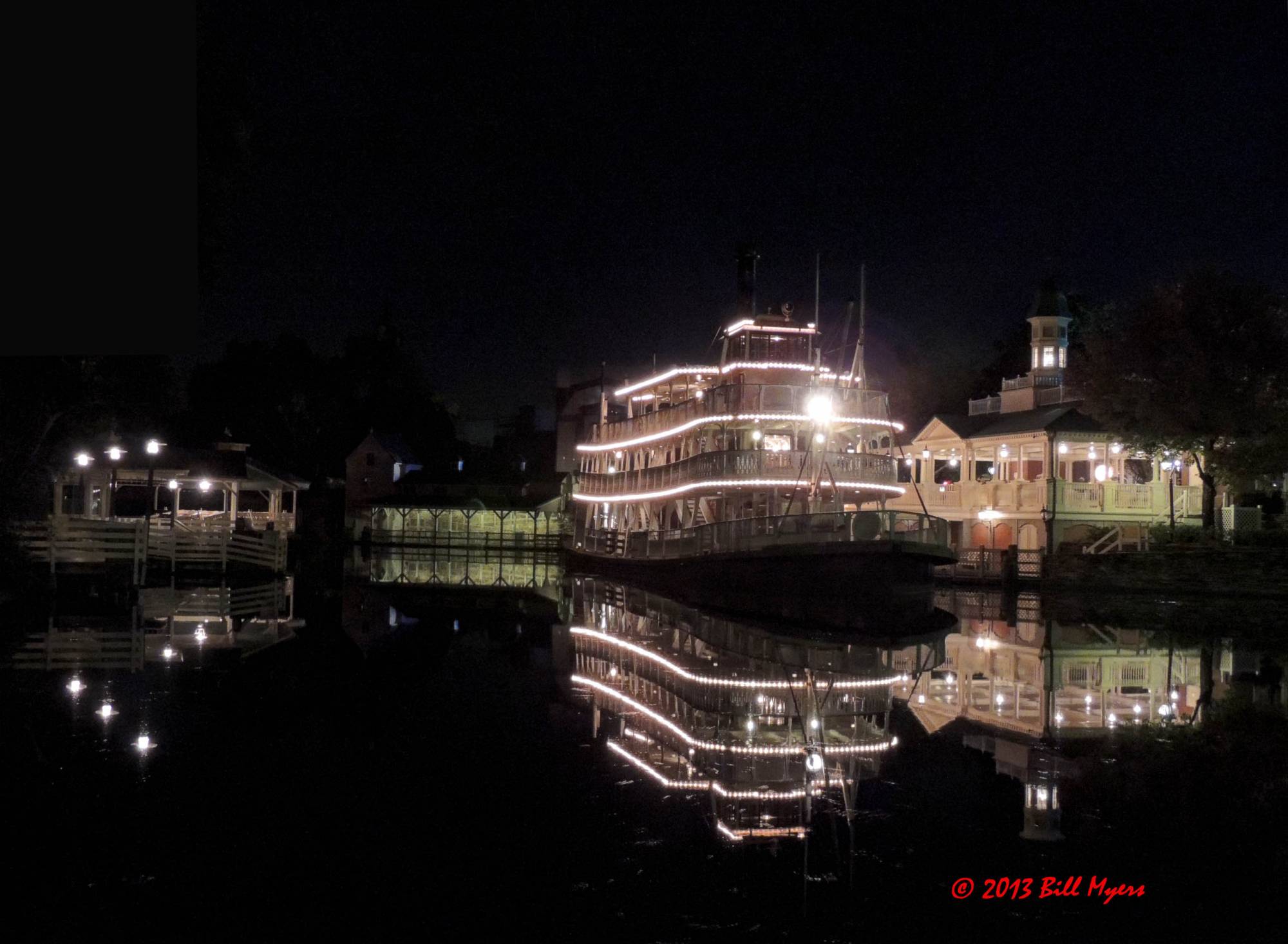 Liberty Belle Riverboat at night