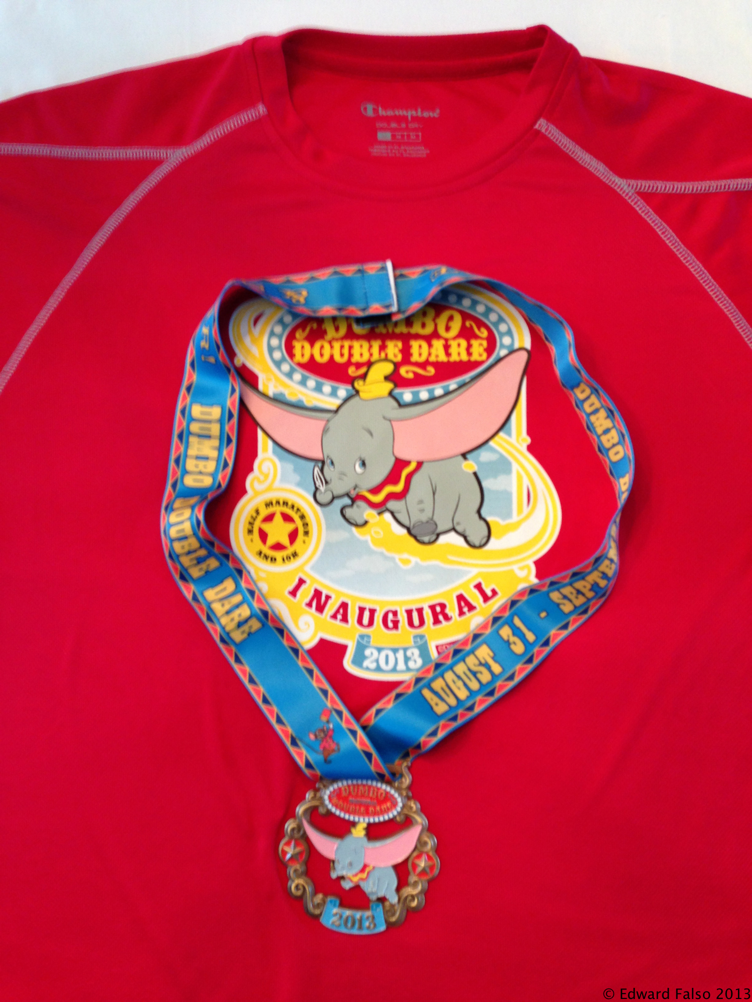 Disneyland Half Marathon Weekend 2013 - Dumbo Double Dare Shirt &amp; Medal