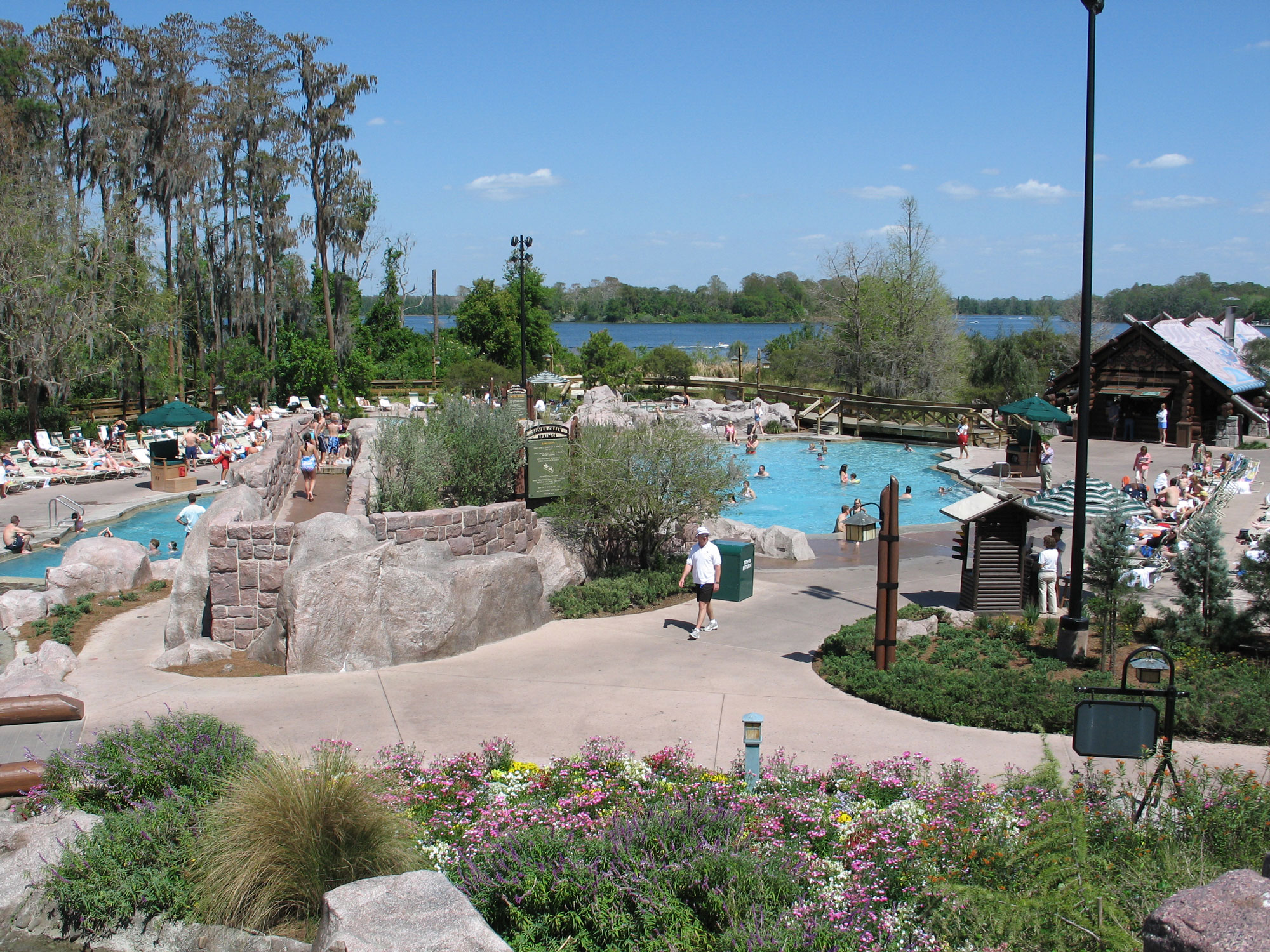 Wilderness Lodge exterior with pools