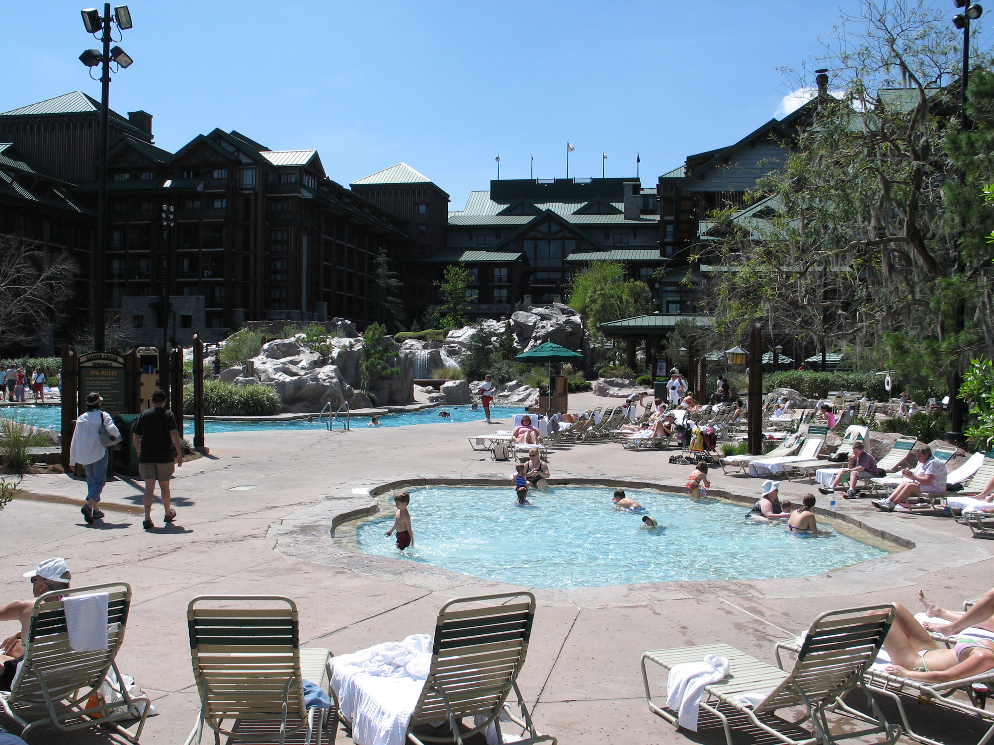 Wilderness Lodge exterior with pools