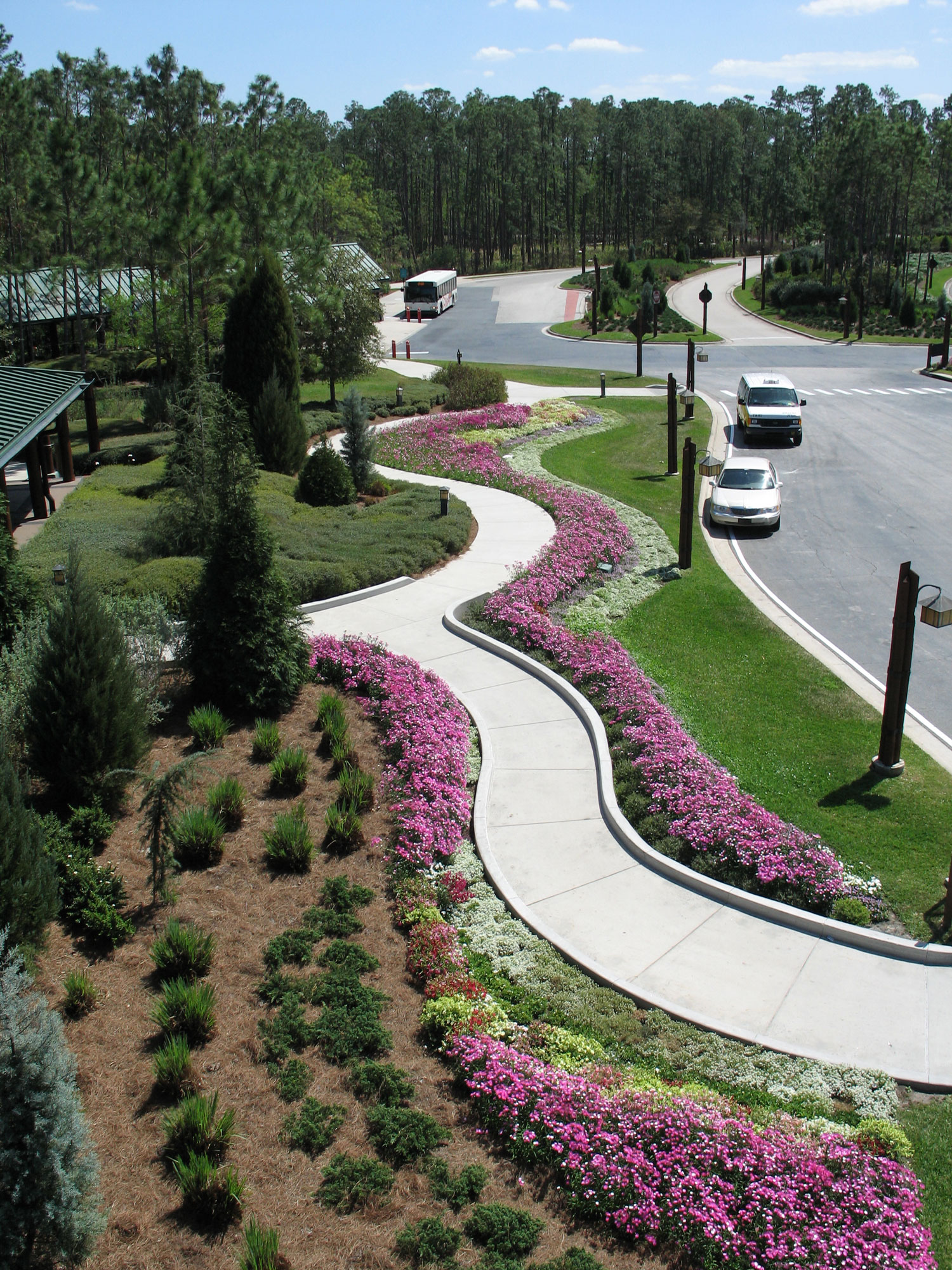 Wilderness Lodge exterior walkway to transportation