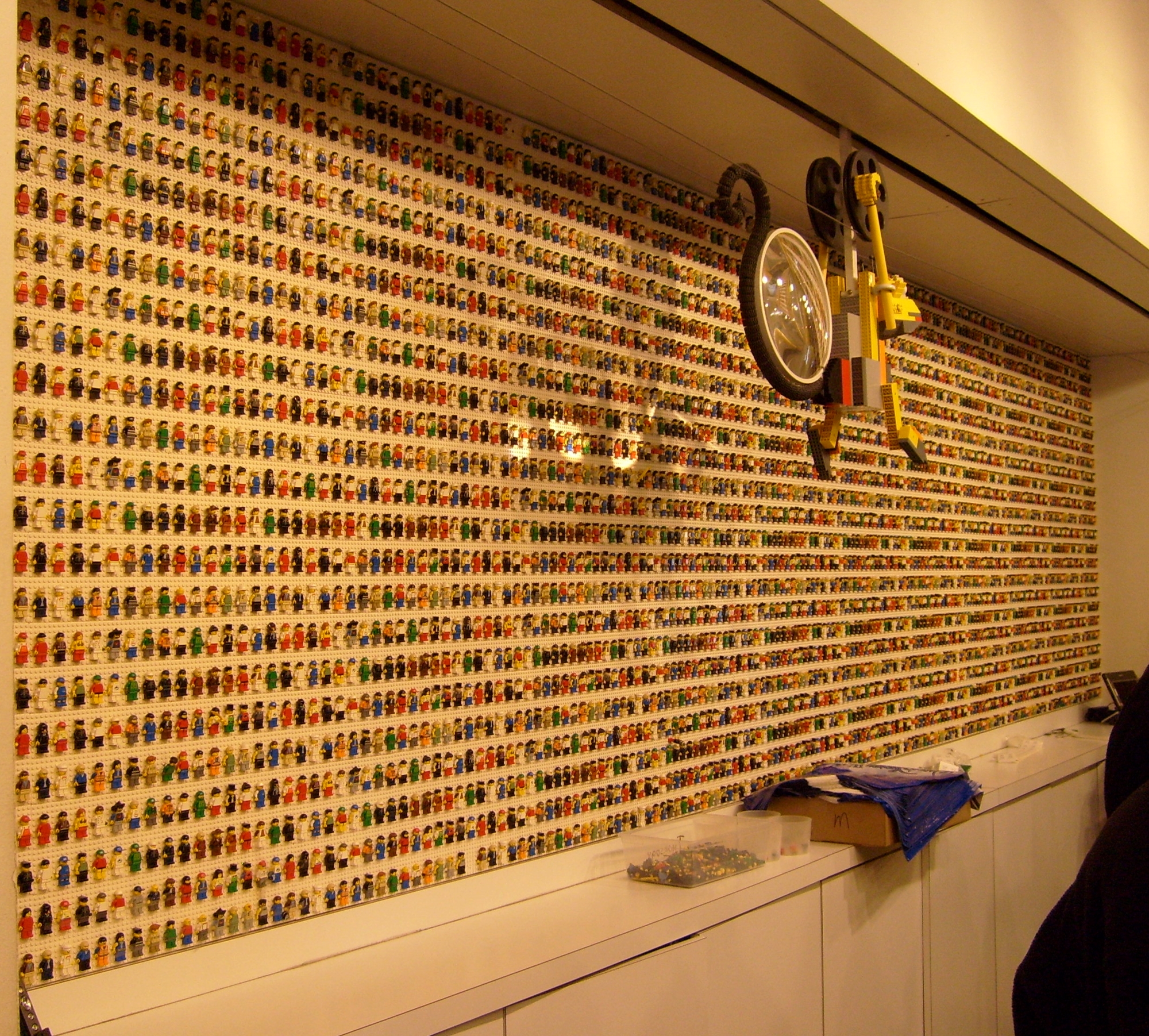 Downtown Disney--Lego Store--Collectibles' Wall with Magnifying Glass