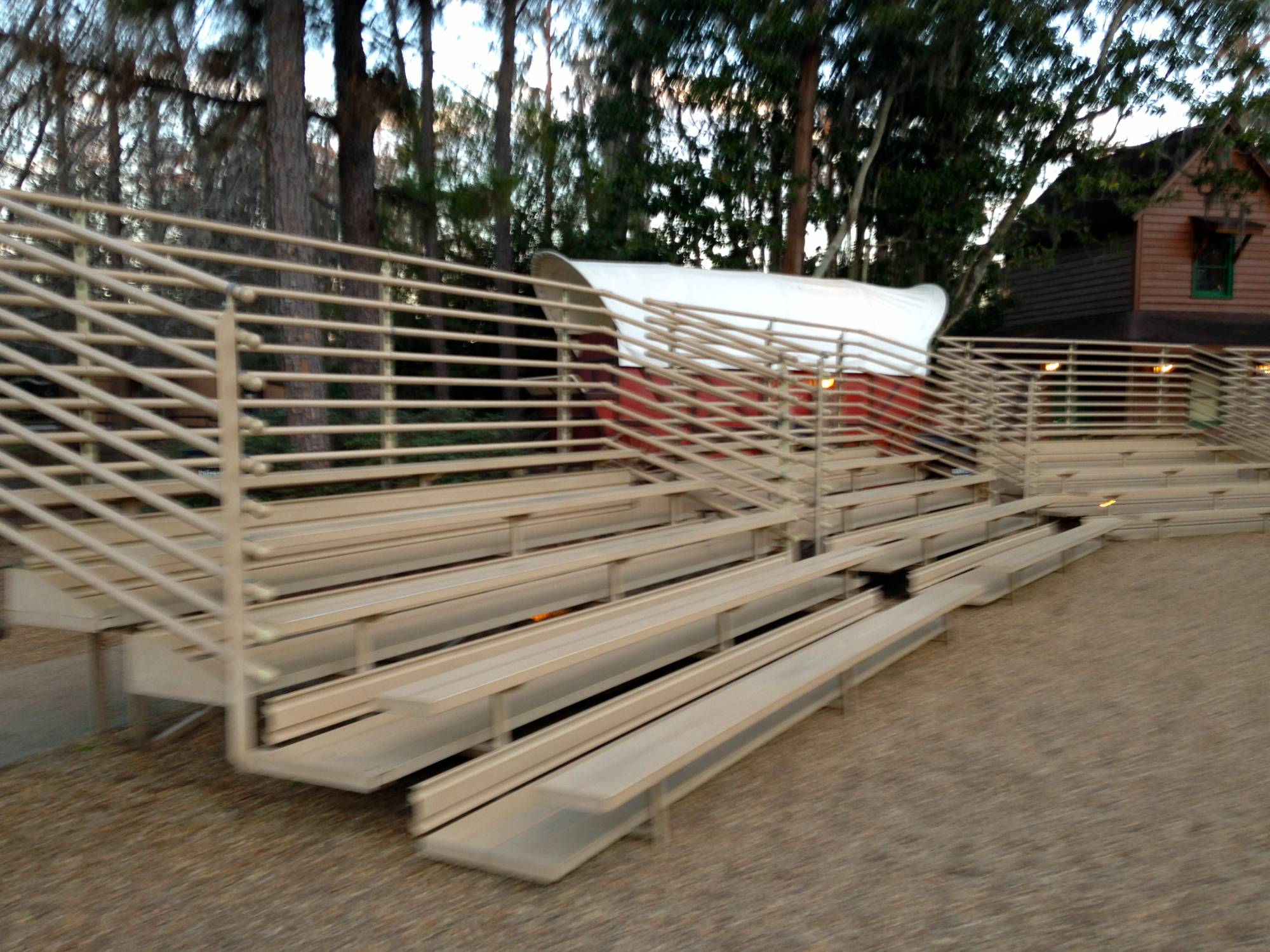 Bleachers at Chip 'n Dale's Campfire Sing-a-long at Fort Wilderness