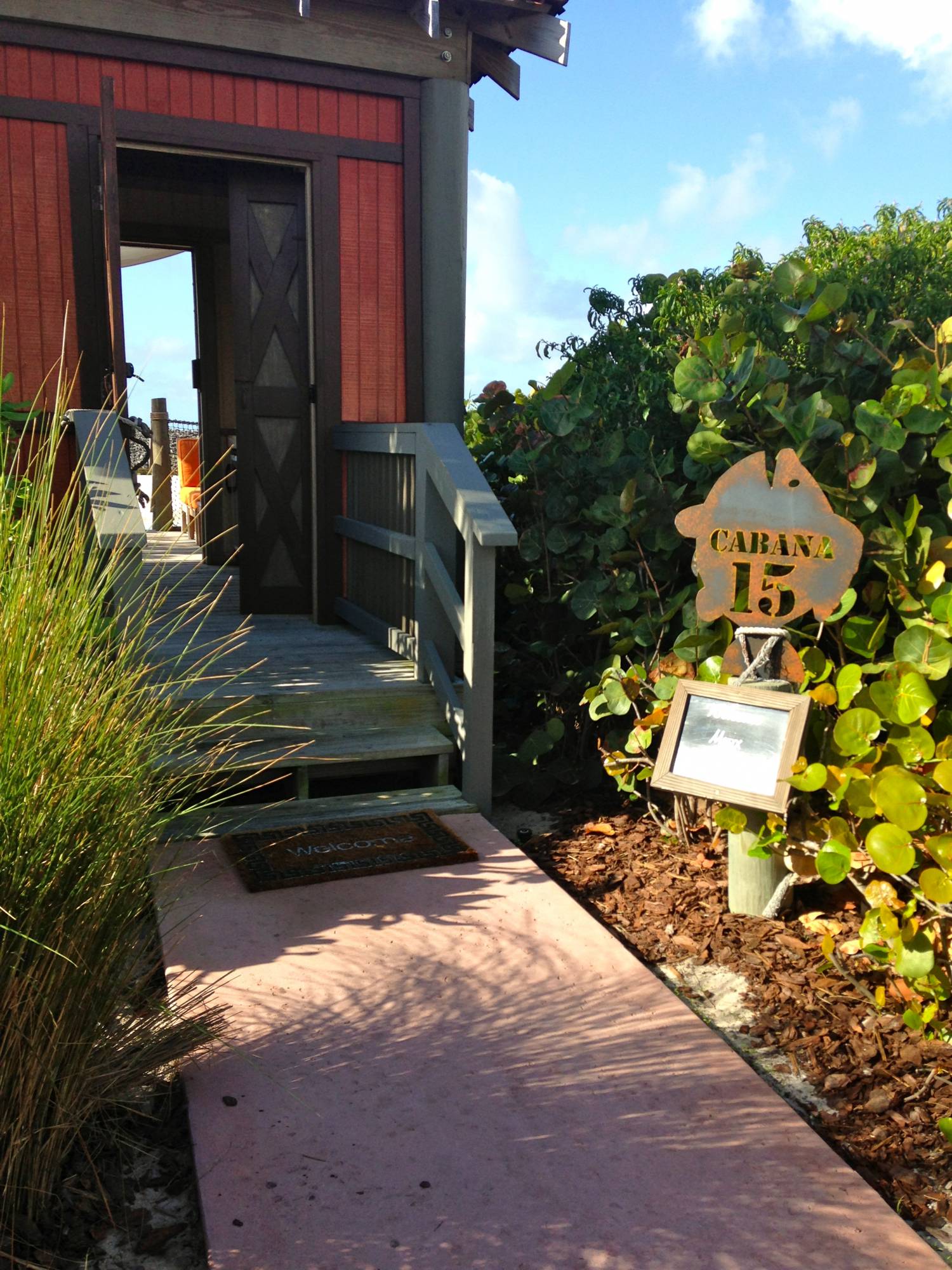 Entrance to Cabana 15 - Castaway Cay