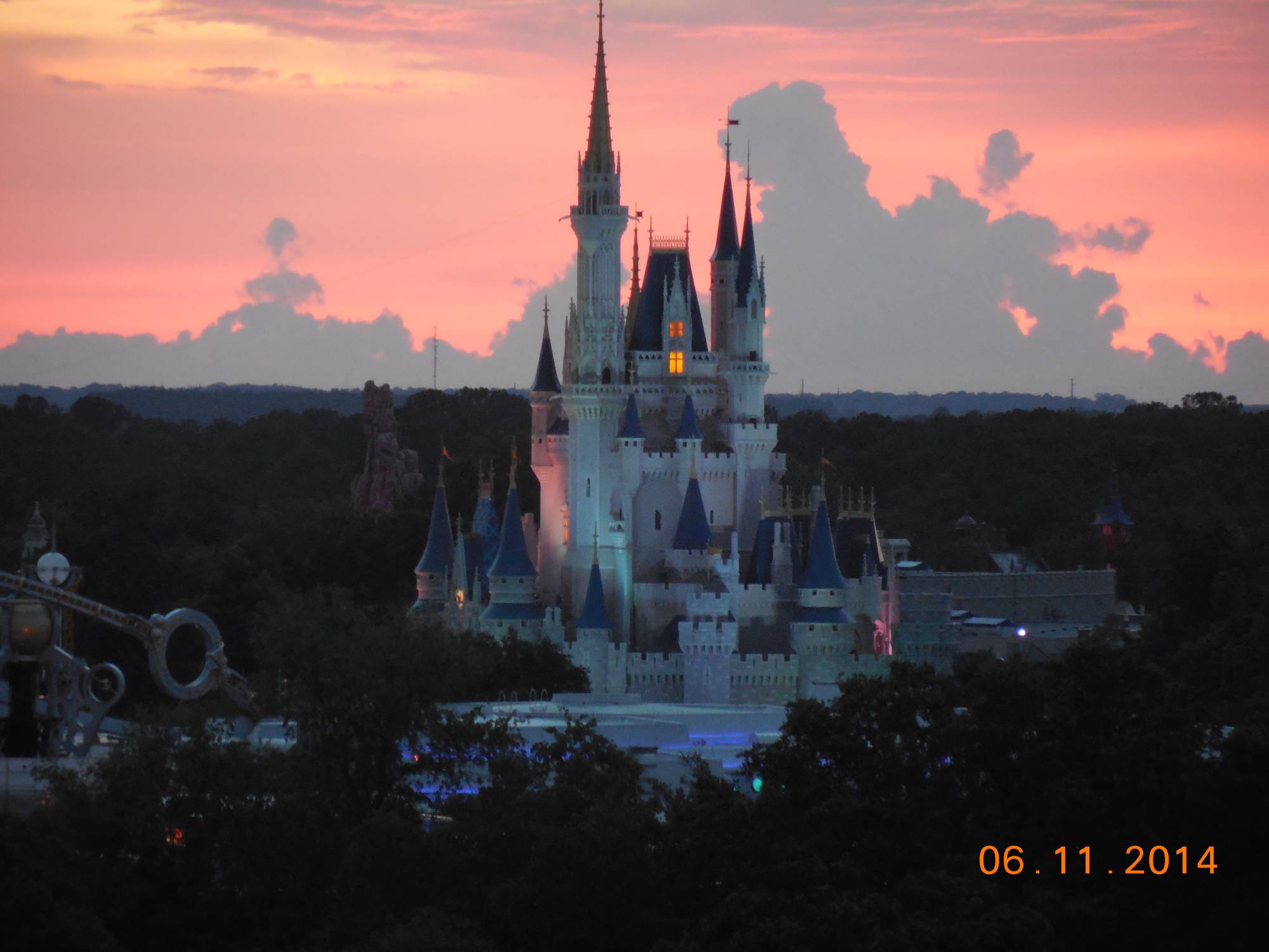 Castle from Bay Lake Tower Balcony