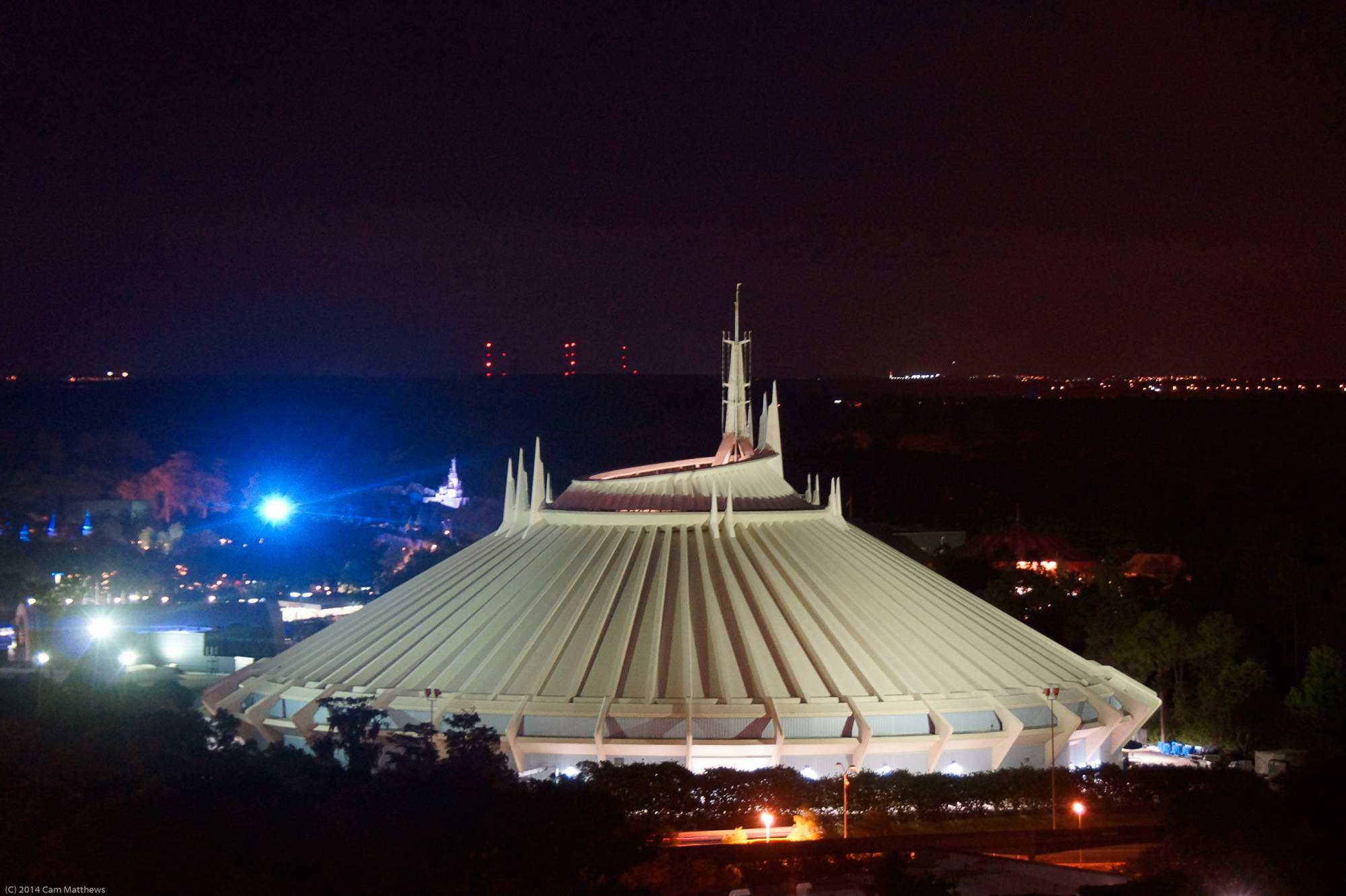 Space Mountain from the Top of the World Lounge