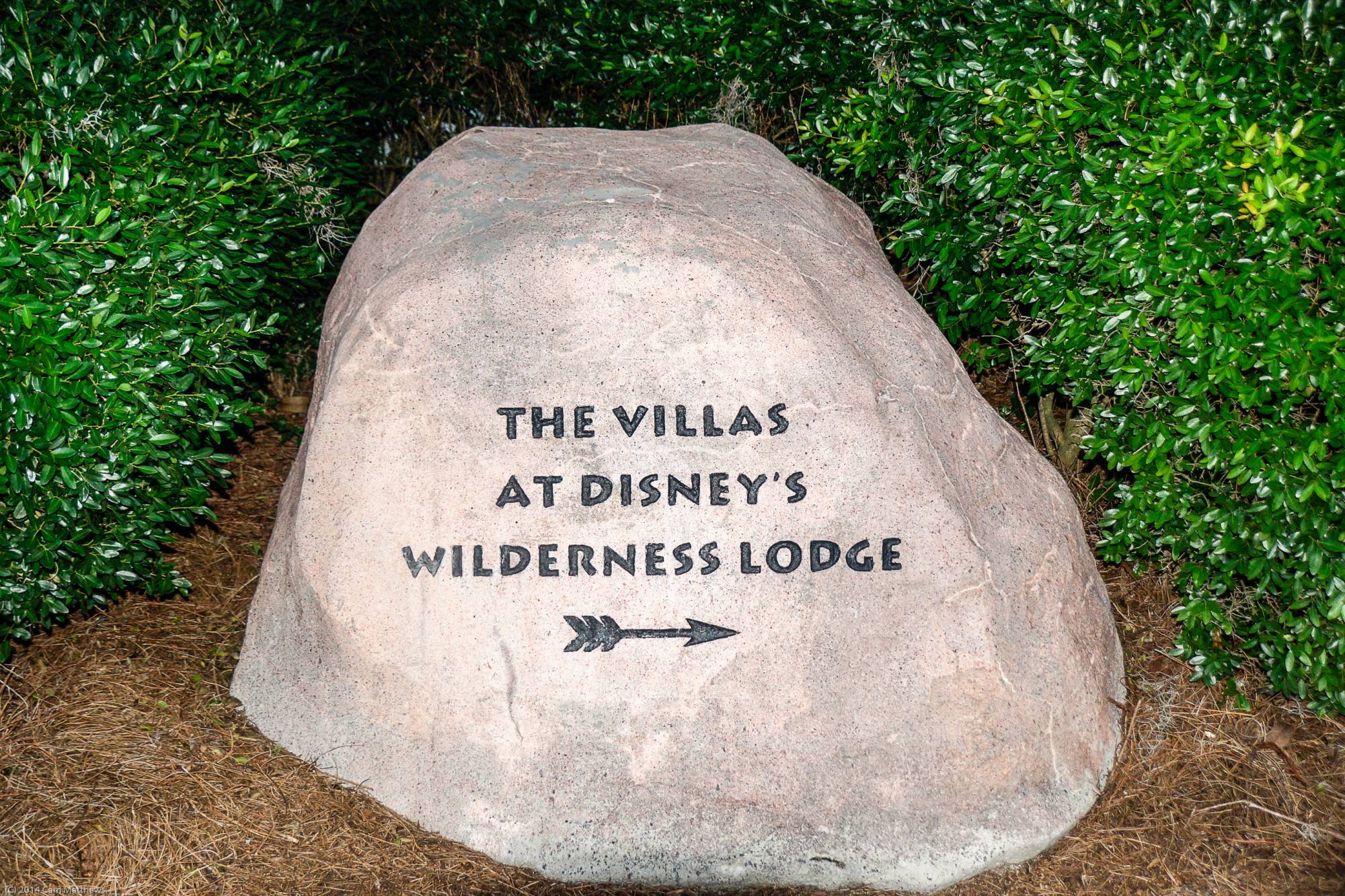 Villas at Wilderness Lodge Rock Sign