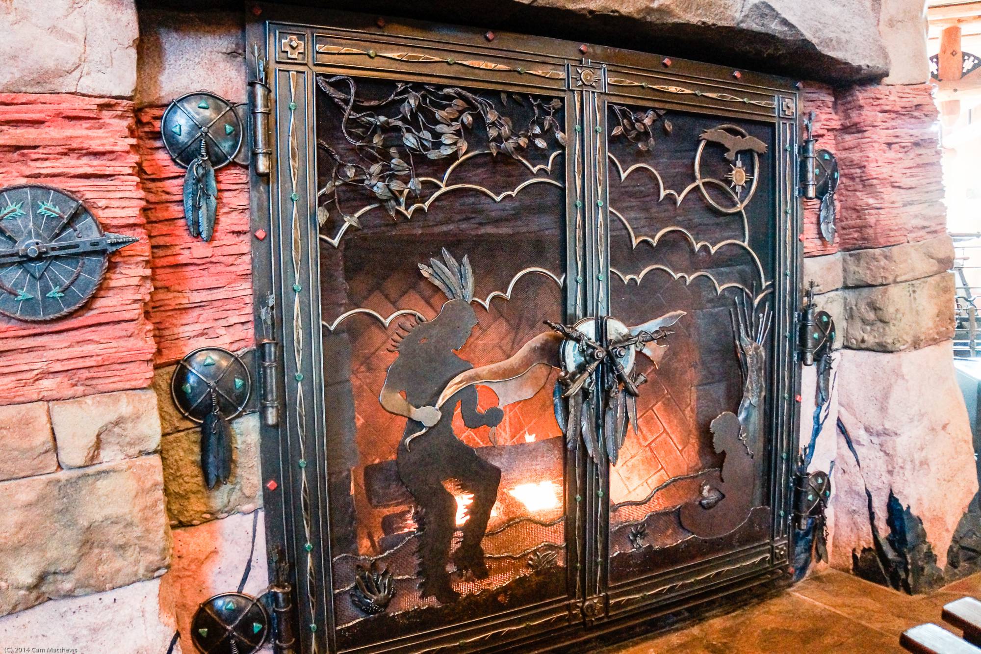 Wilderness Lodge Lobby Fireplace Screen