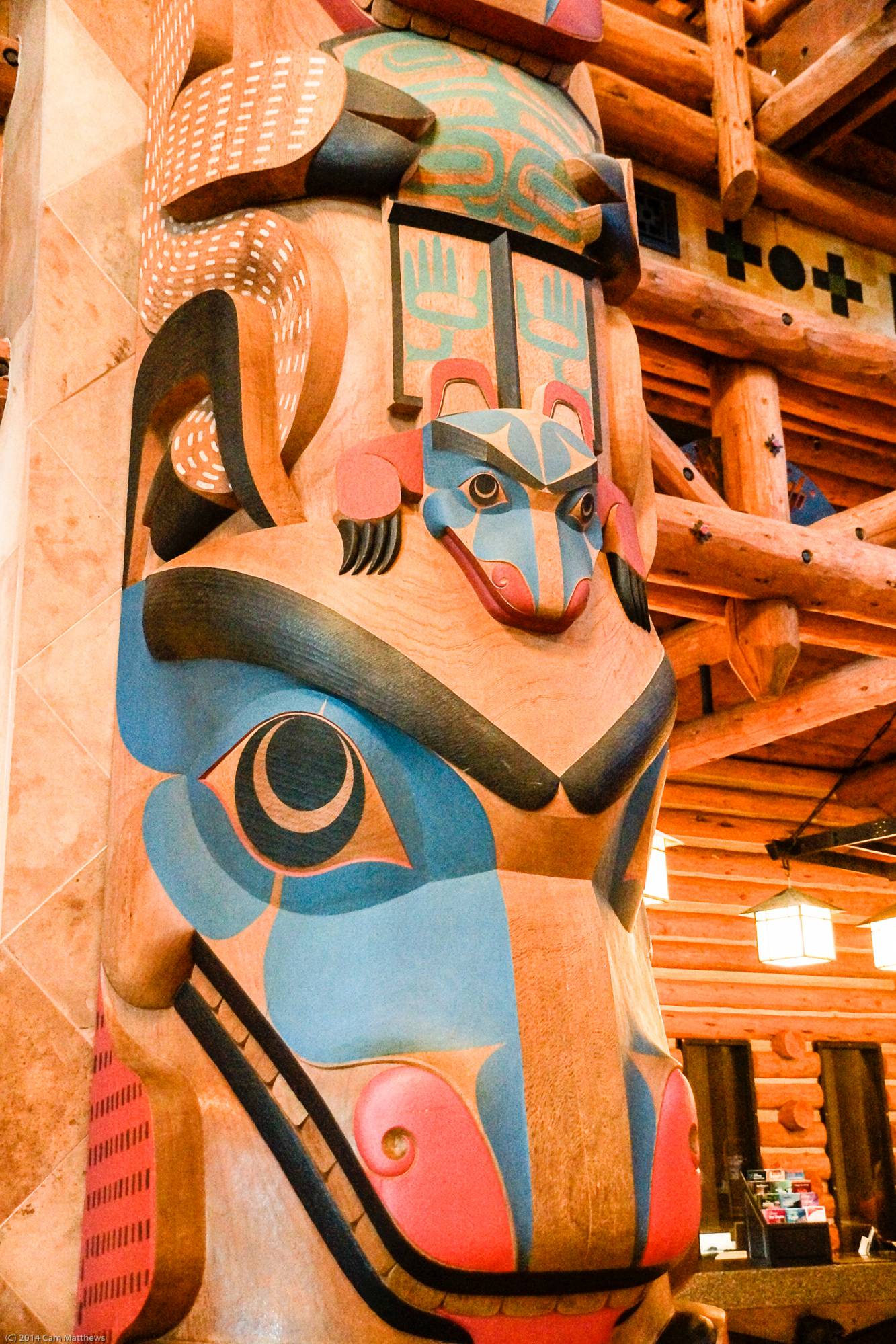 Totem Pole in Wilderness Lodge Lobby 02