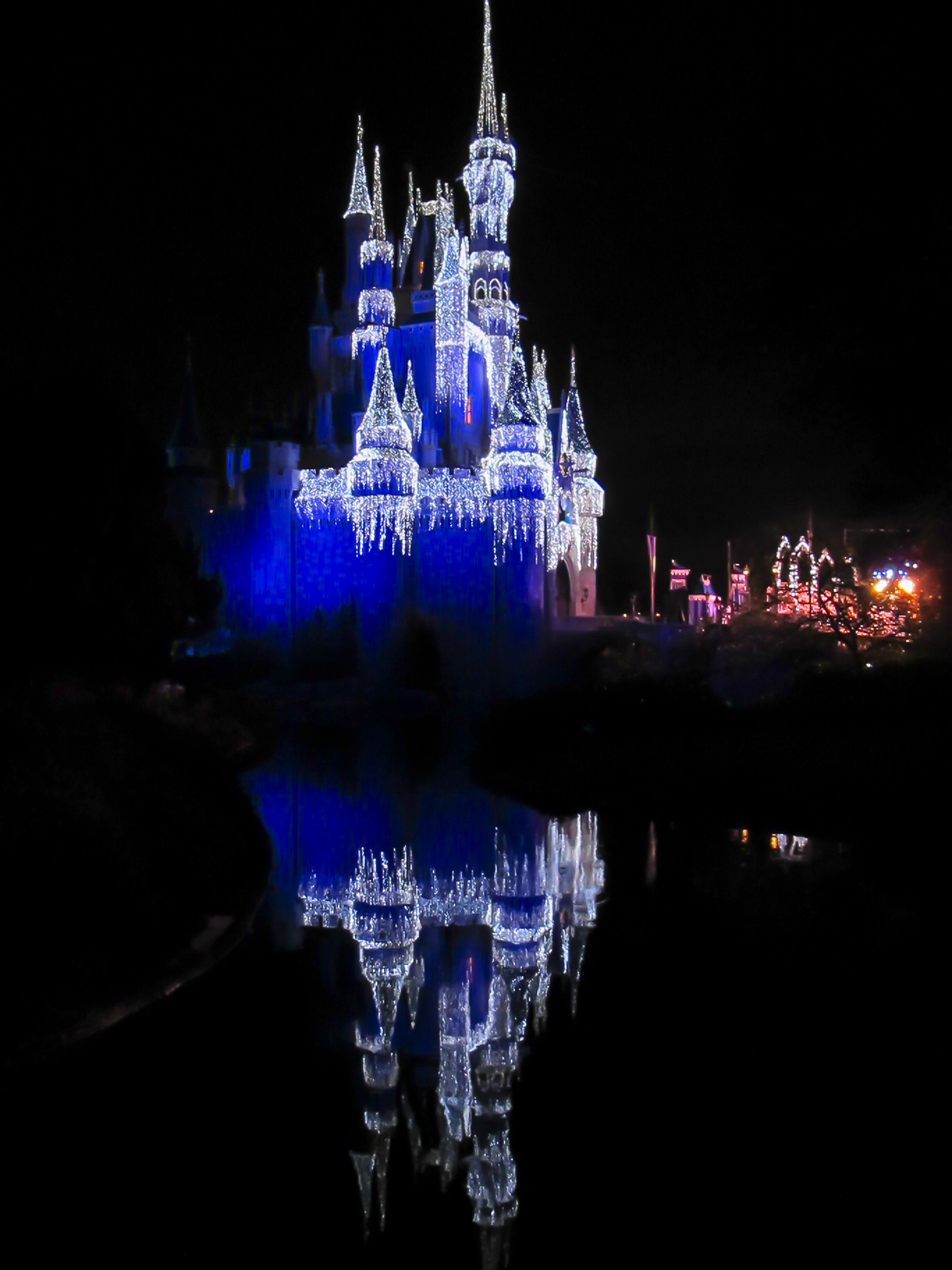 Cinderella's Castle during the holidays