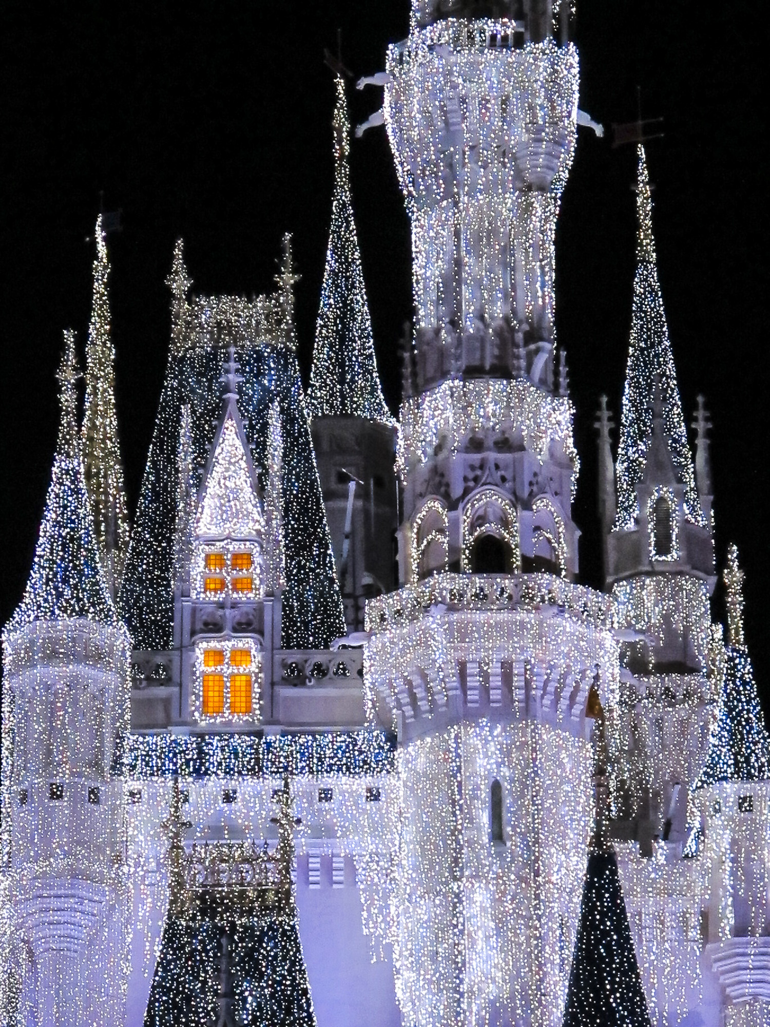 Cinderella's Castle during the holidays