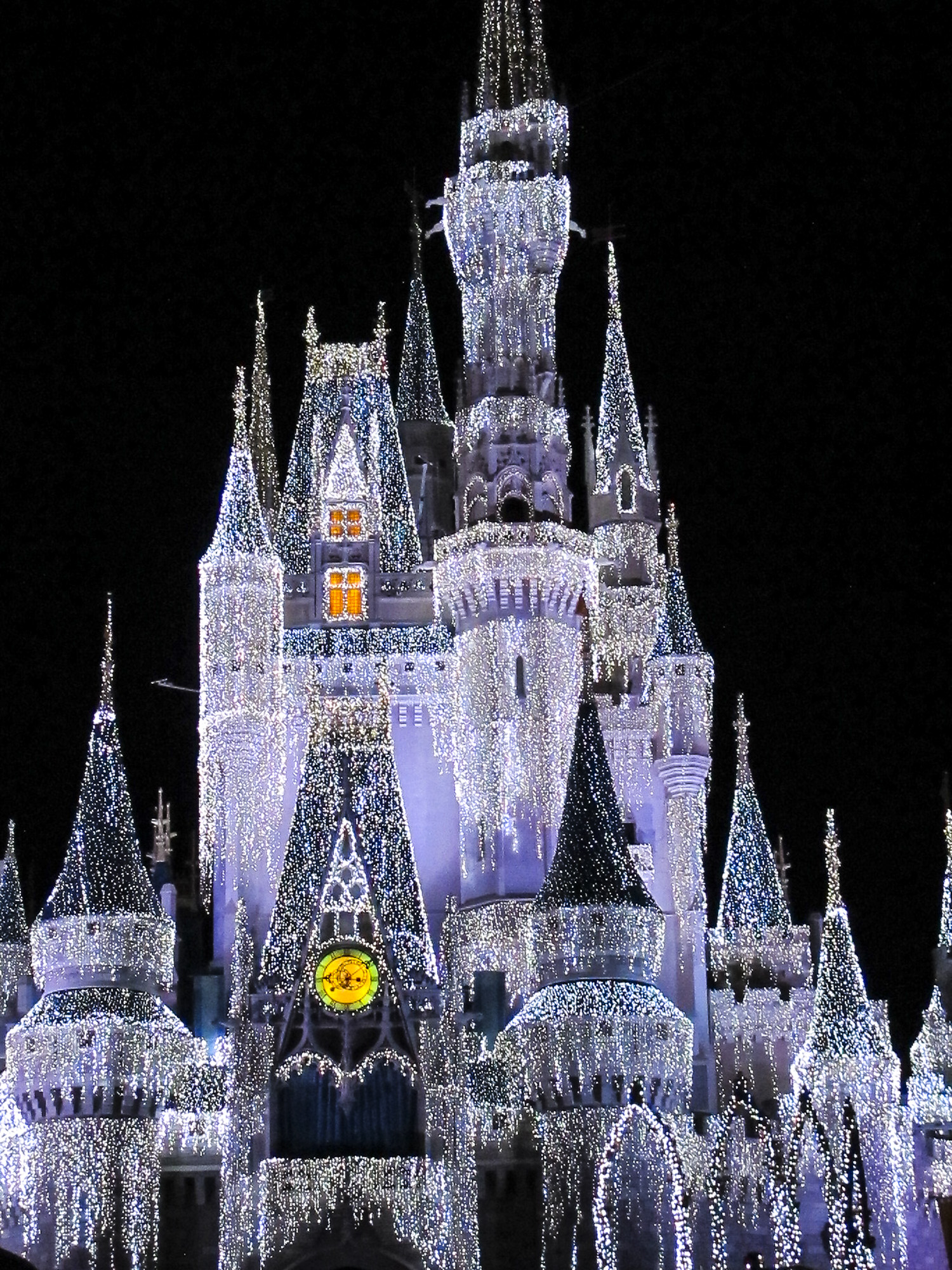 Cinderella's Castle during the holidays