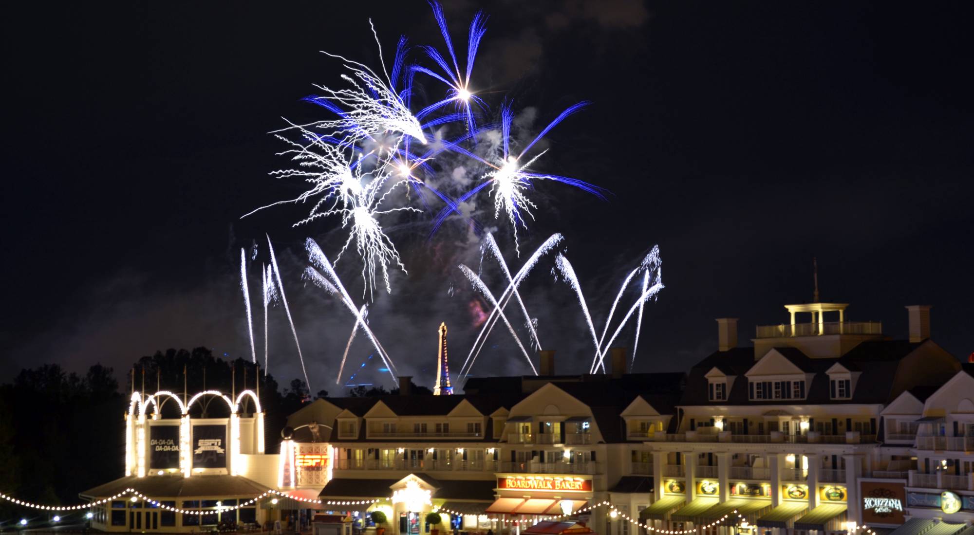 Illuminations fireworks from top floor BWV room