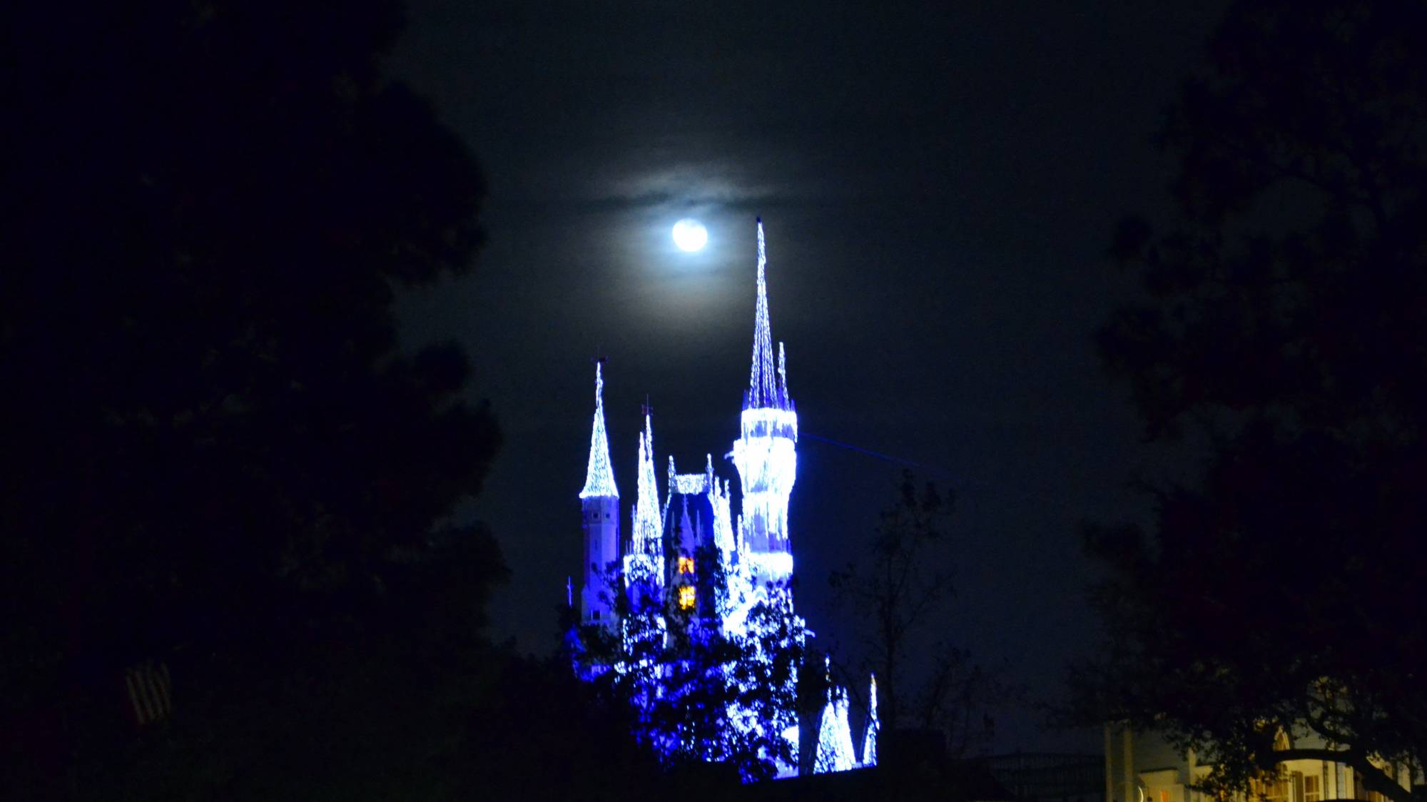 Full moon over Cinderella Castle