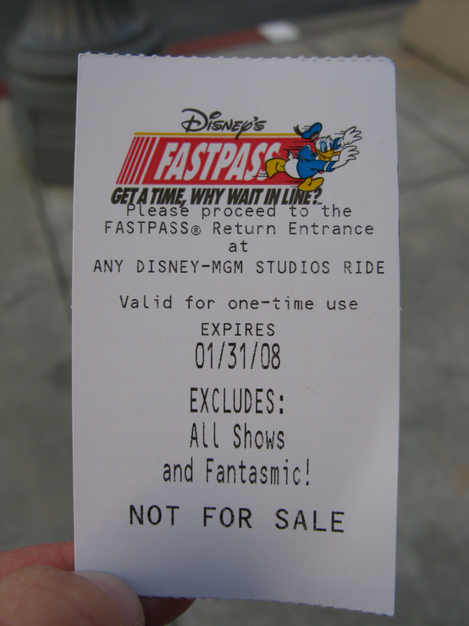 Disney Hollywood Studios Fastpass