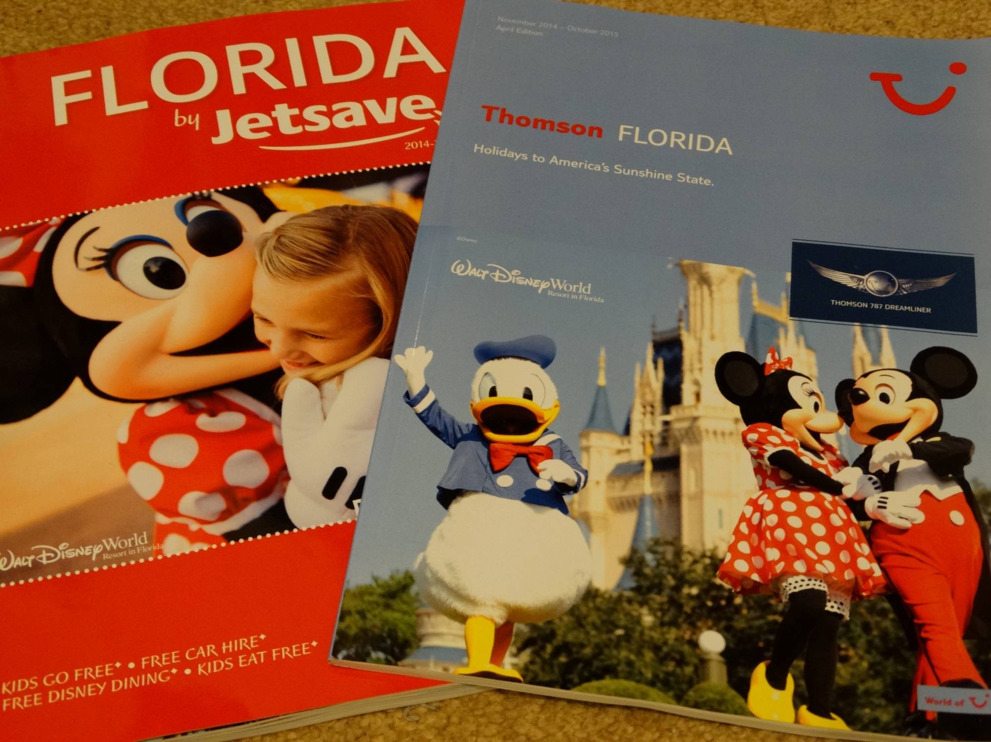 Jetsave and Thomson brochures