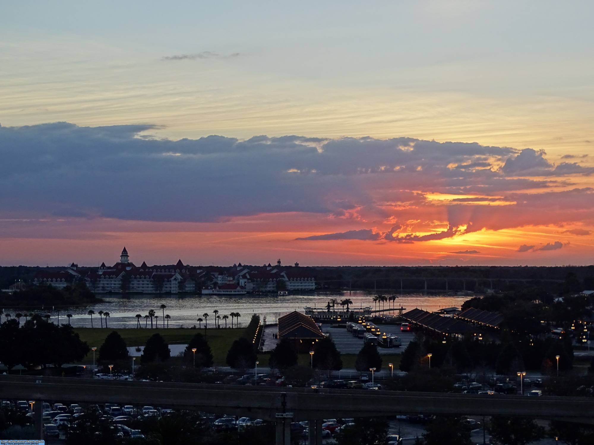 Sunset over Seven Seas Lagoon