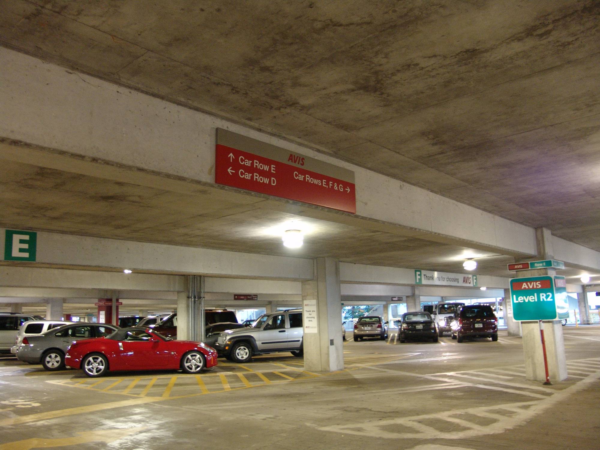 Car rental garage