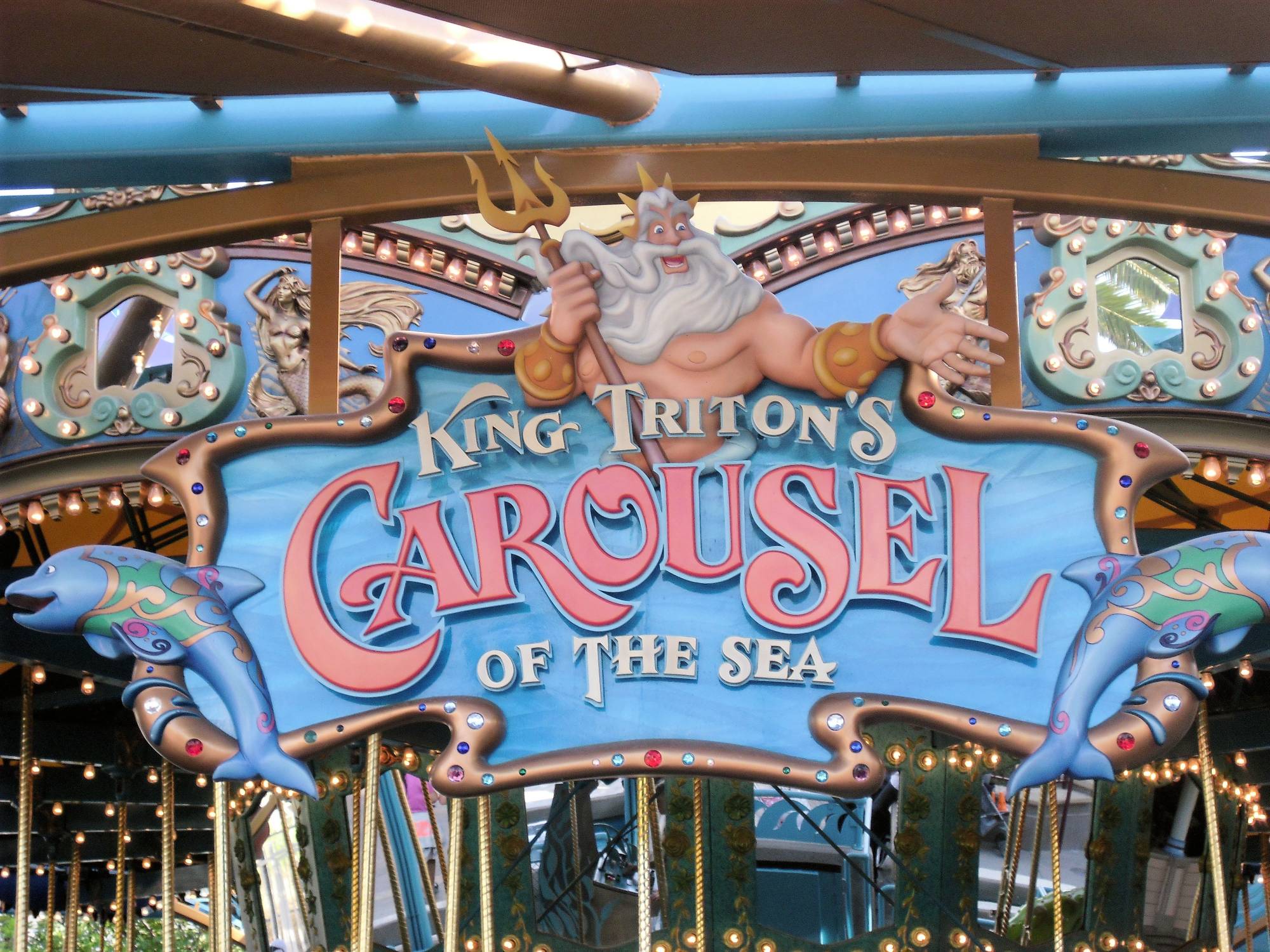 California Adventure--Paradise Pier--King Triton Carousel sign
