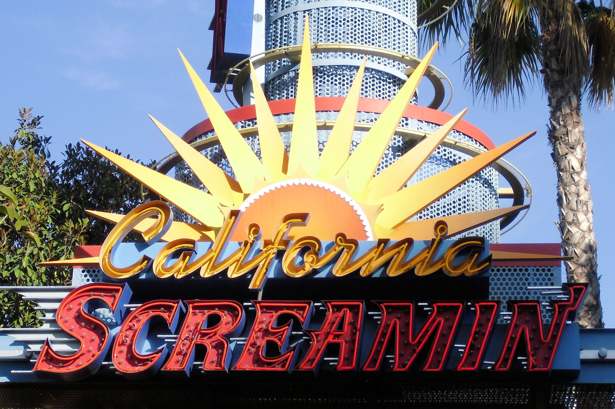 California Adventure--Paradise Pier--California Screamin sign