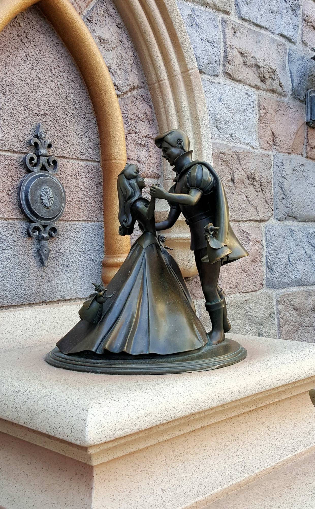 Disneyland--Fantasyland--Sleeping Beauty Castle--Aurora statue