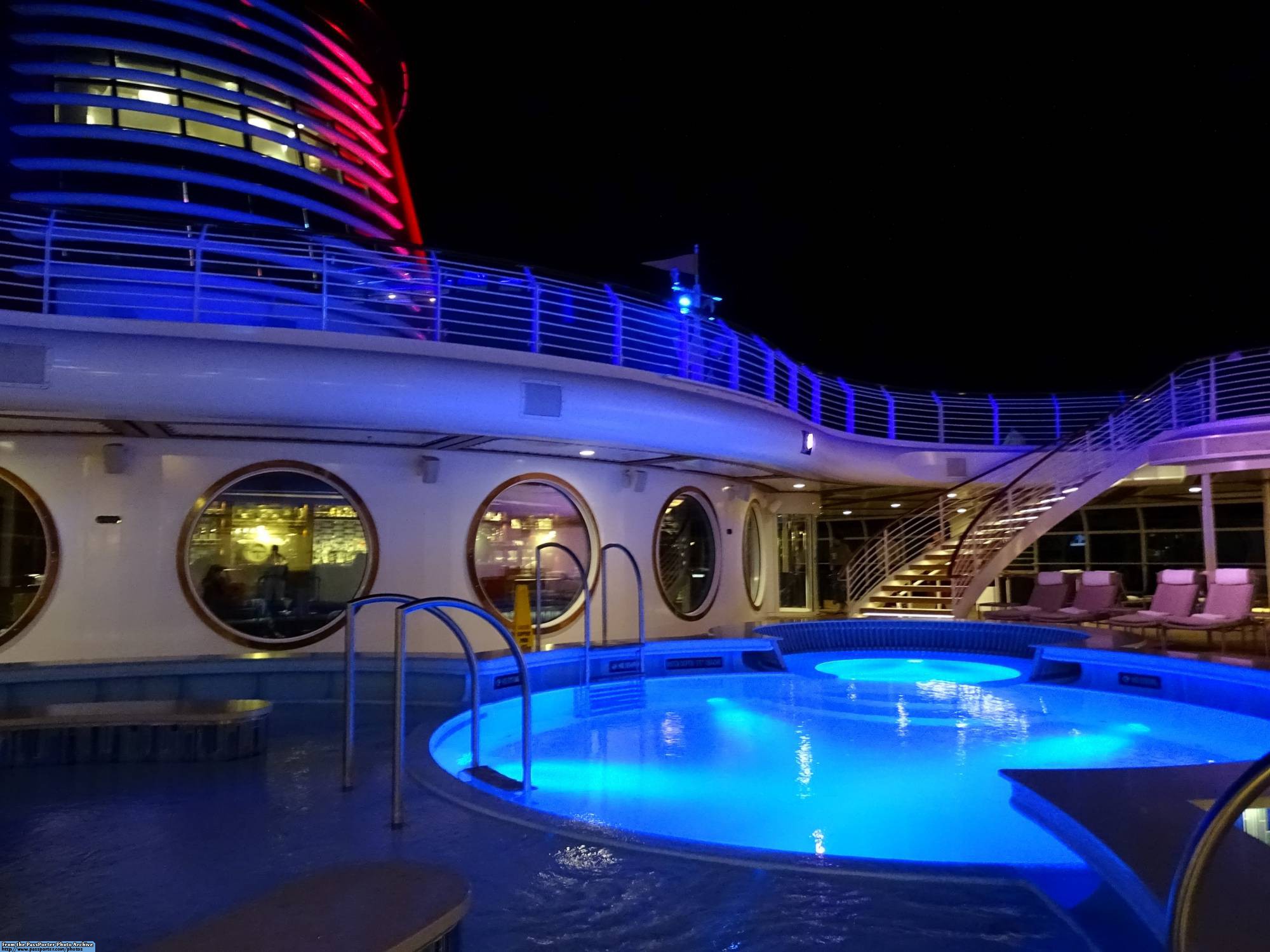 Disney Dream - adult pool at night