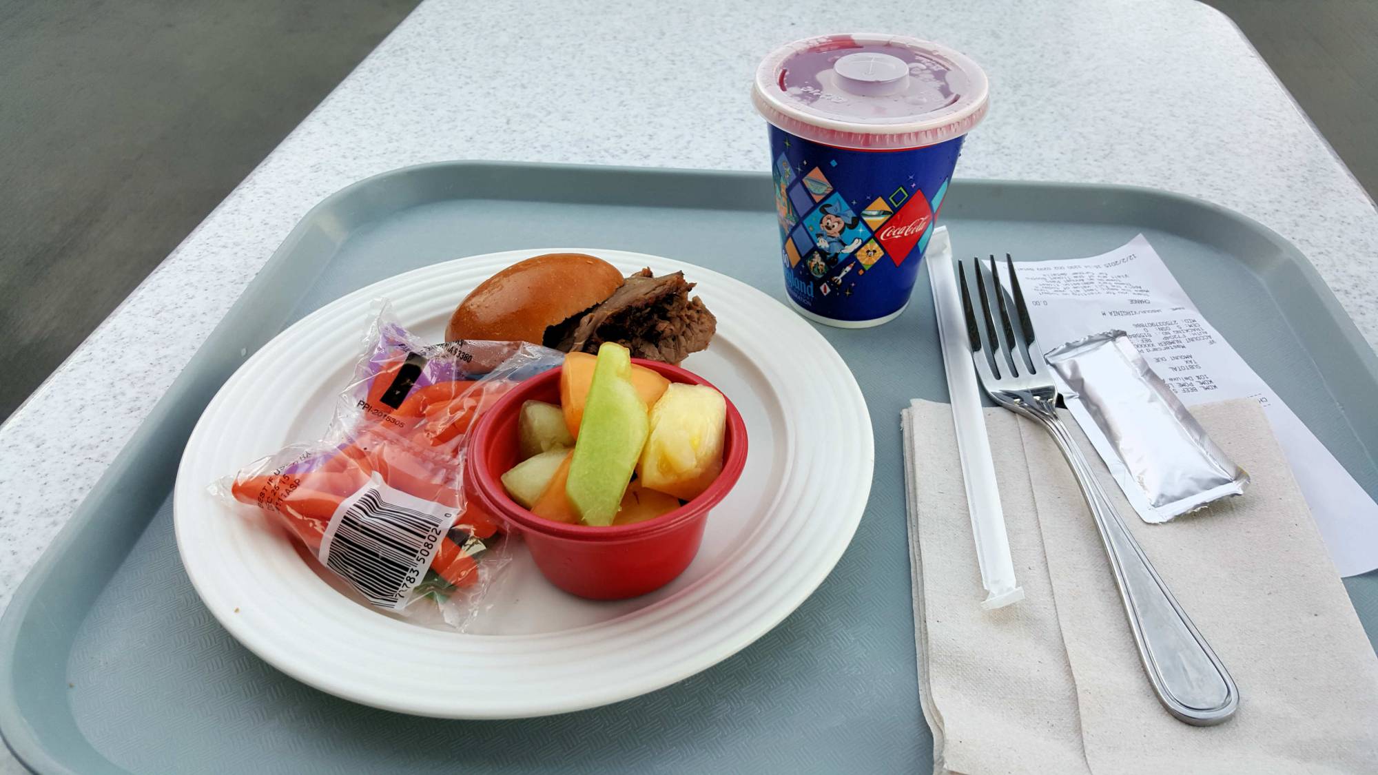 California Adventure Carsland Flos V8 Cafe kids meal